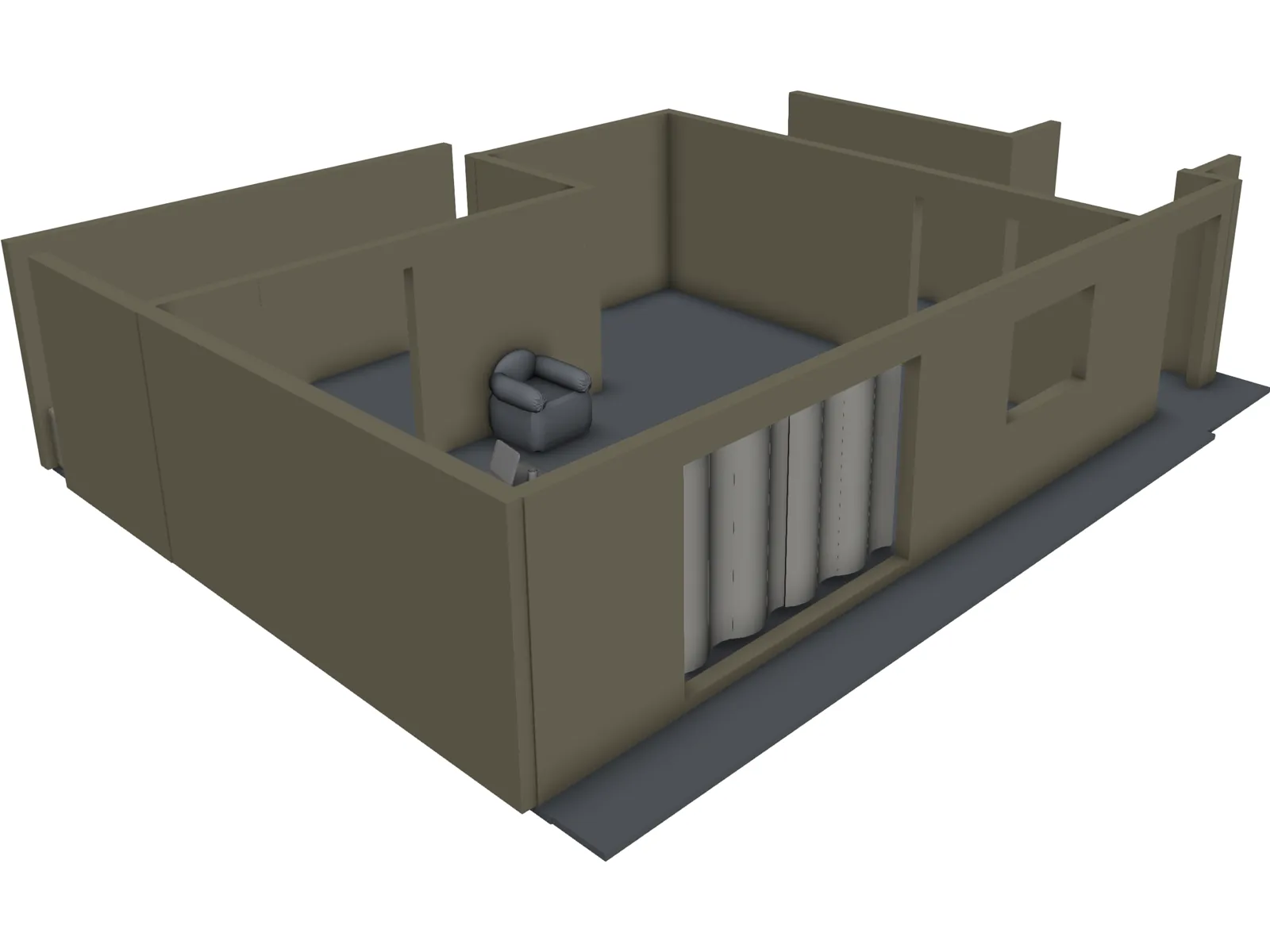 Living Room 3D Model main preview
