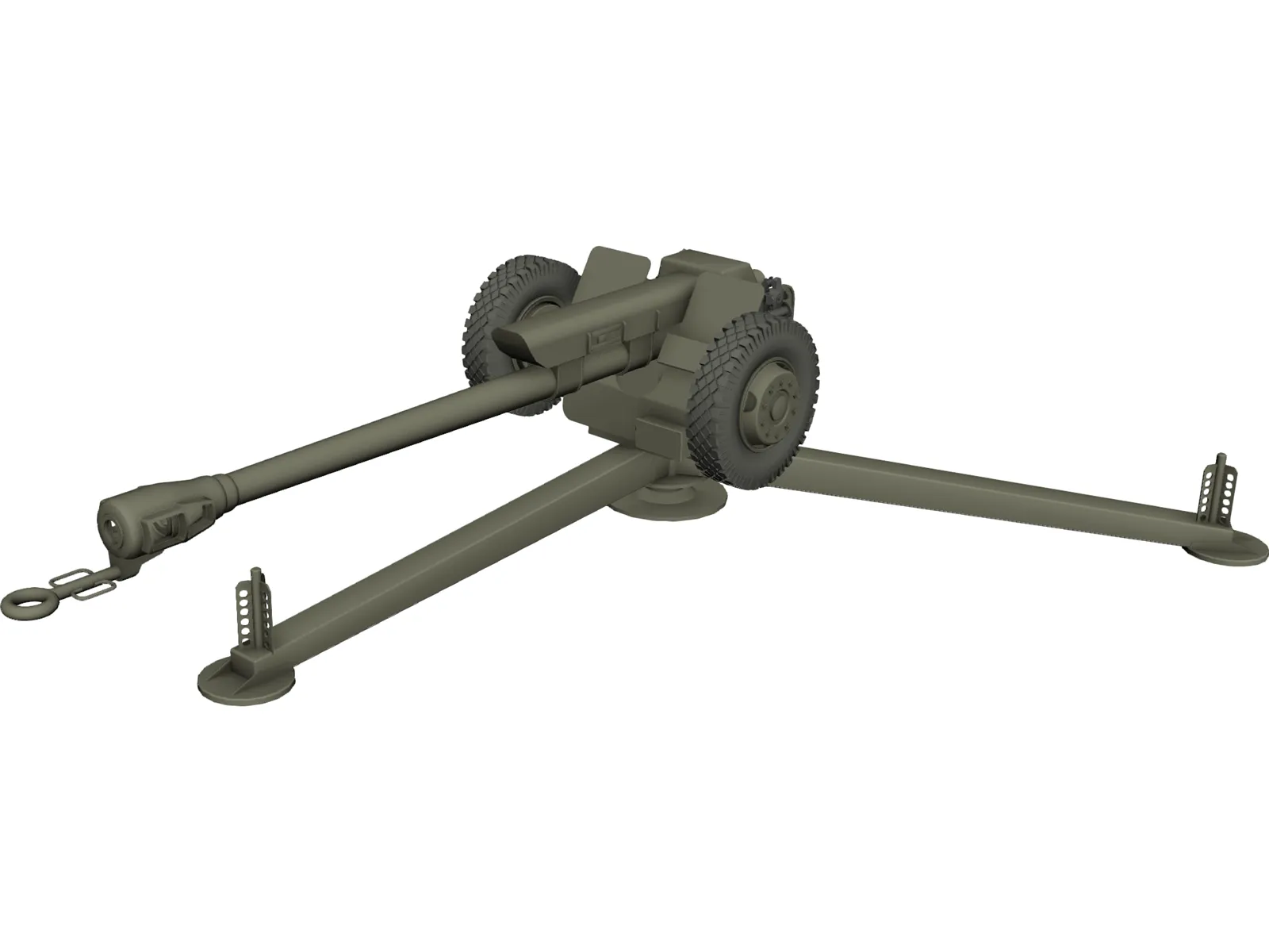 D-30 USSR Howitzer 3D Model main preview