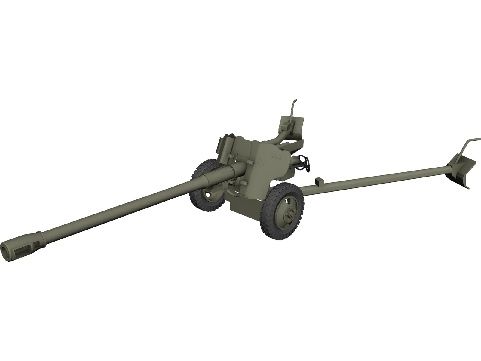 D-44 AT Cannon 3D Model main preview