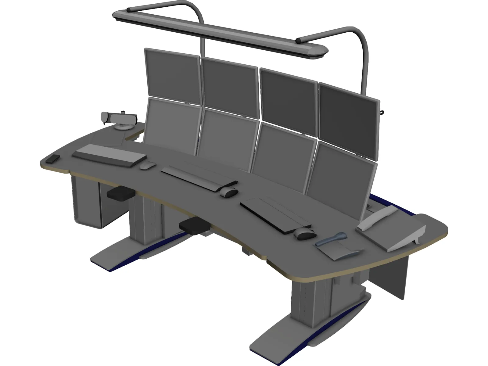Cergo Operator Desk System Model Cergo B 3-4 3D Model main preview