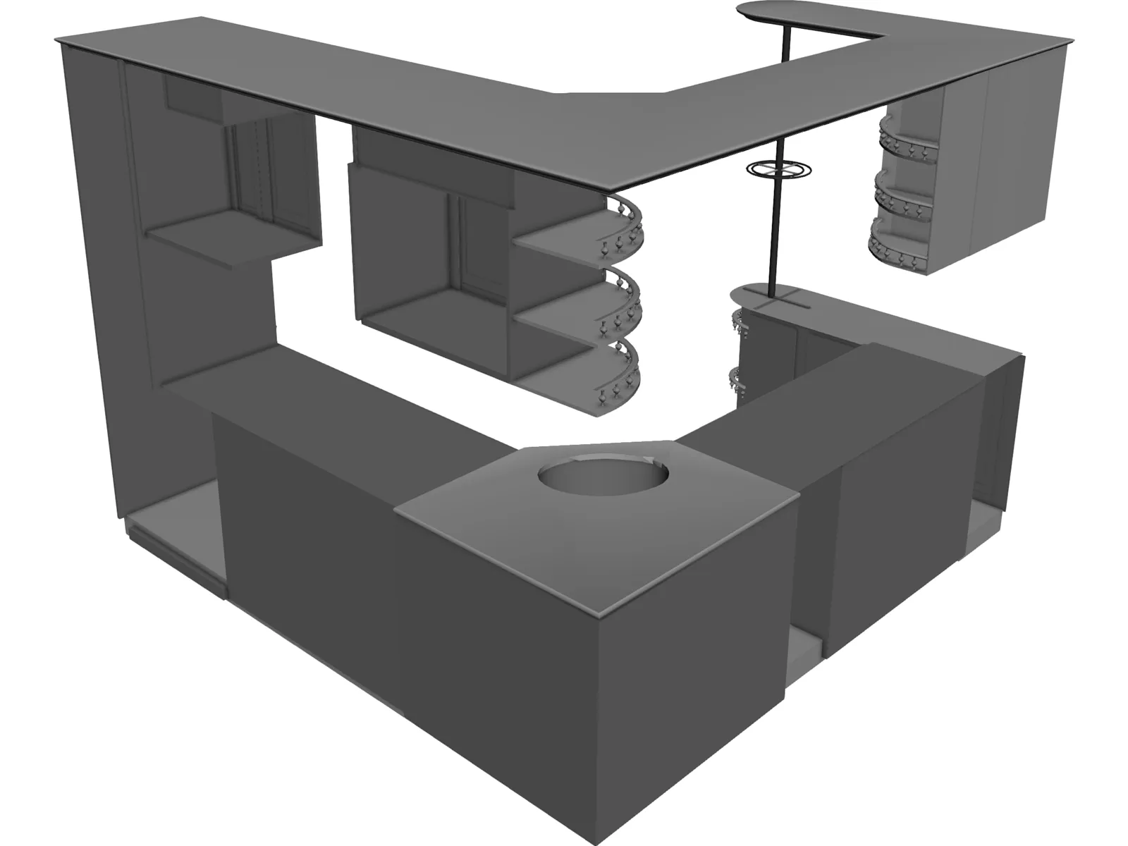 Kitchen 3D Model main preview