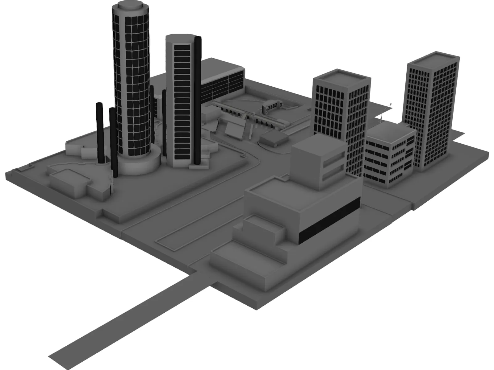 Detroit Tunnel 3D Model main preview