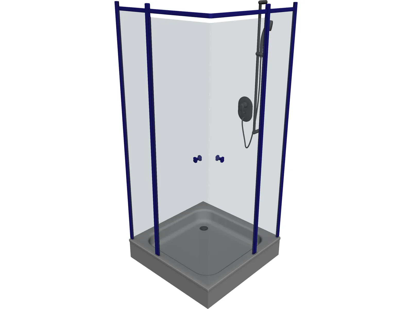 Shower 3D Model main preview