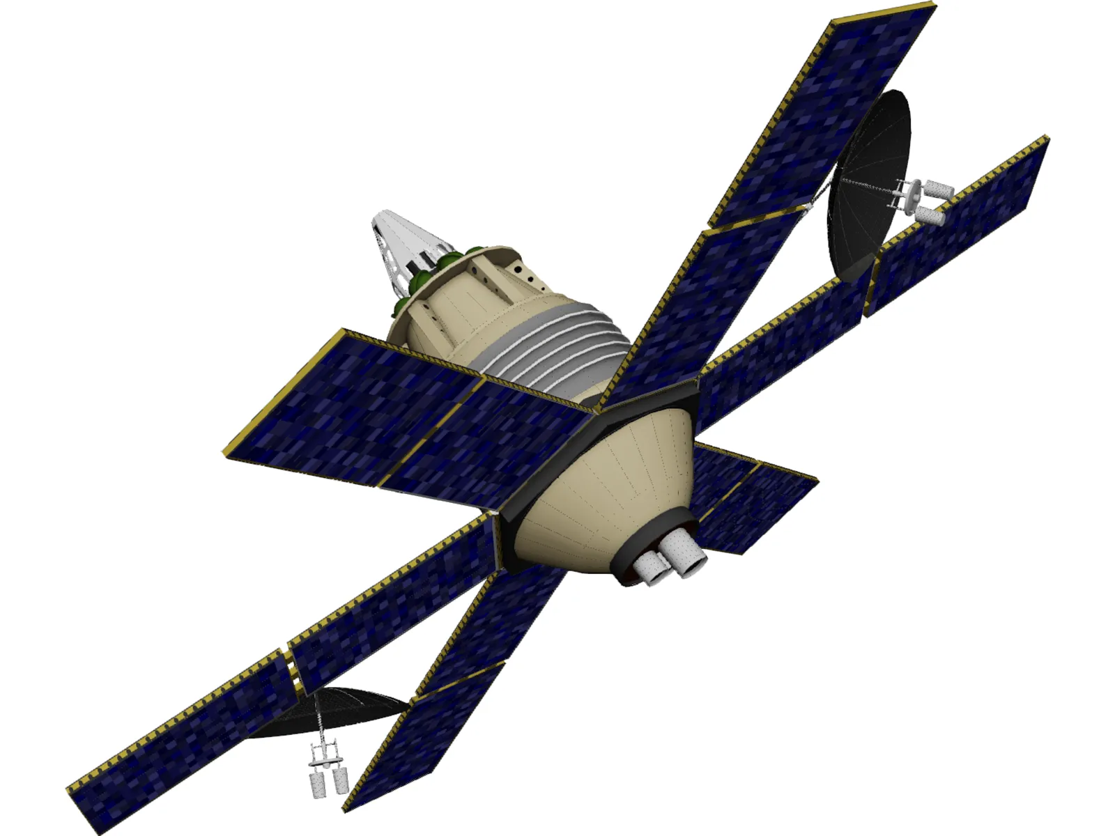 Communication Satellite 3D Model main preview