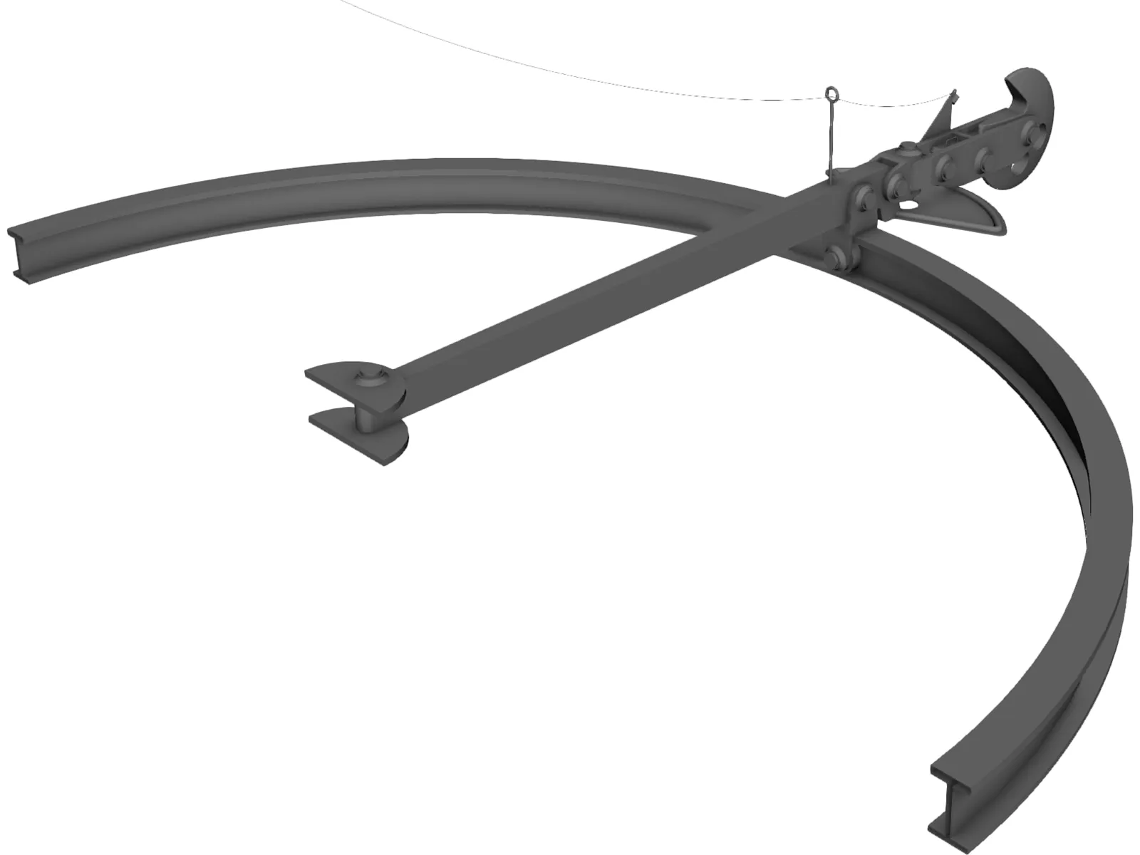 Tug Boat Towing Hook 3D Model main preview