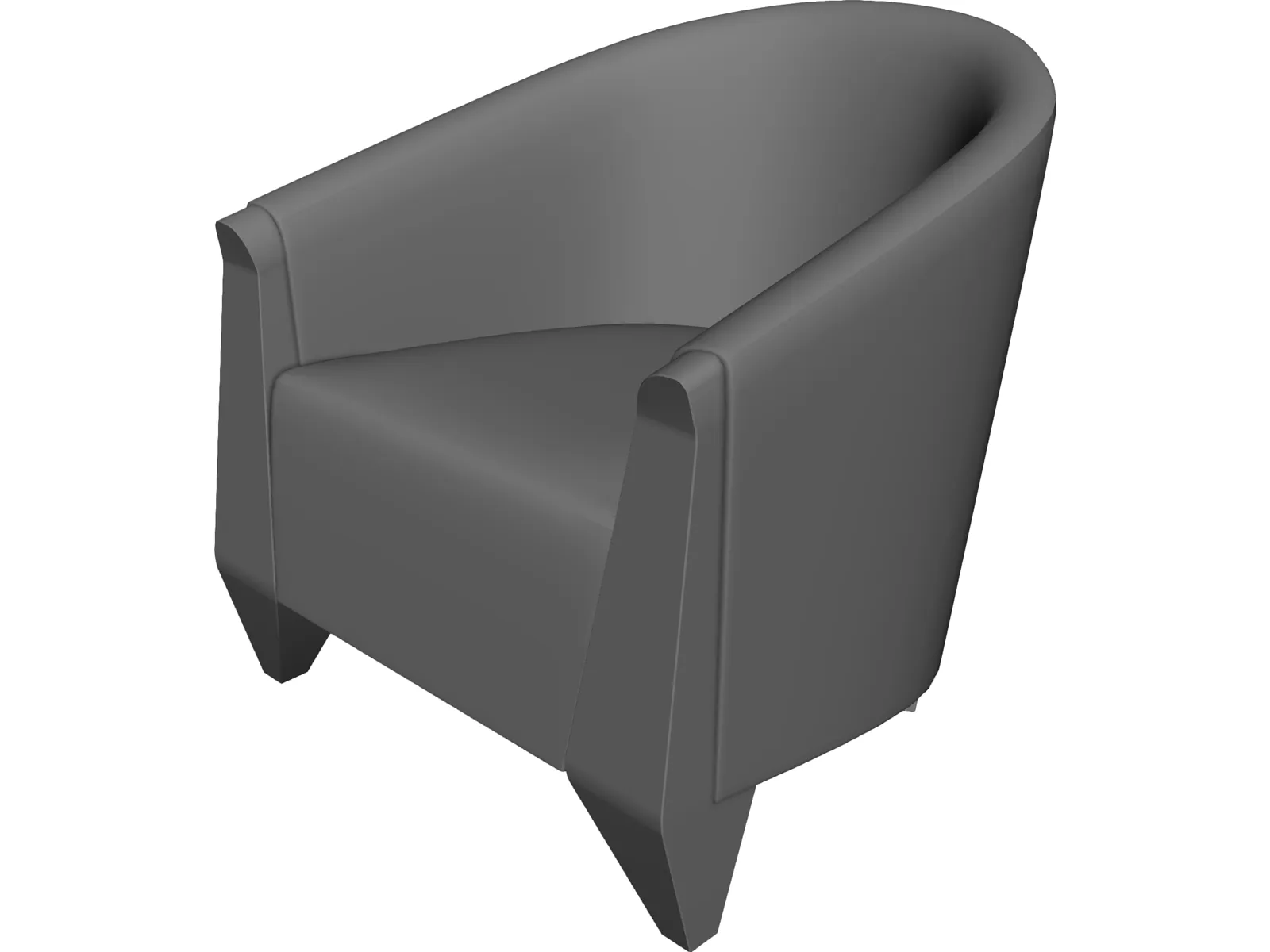 Armchair 3D Model main preview