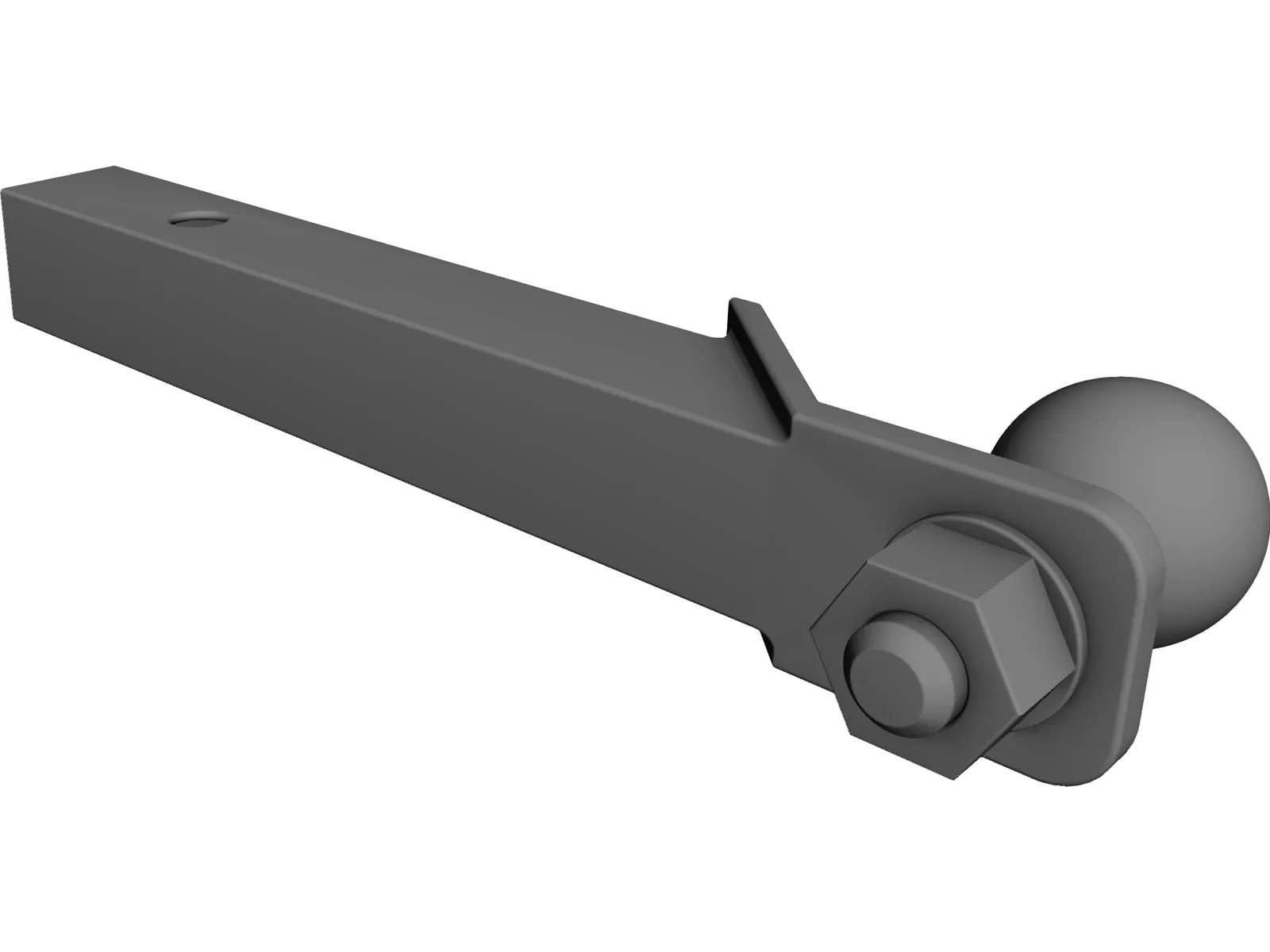 Ball Trailer Hitch 3D Model main preview
