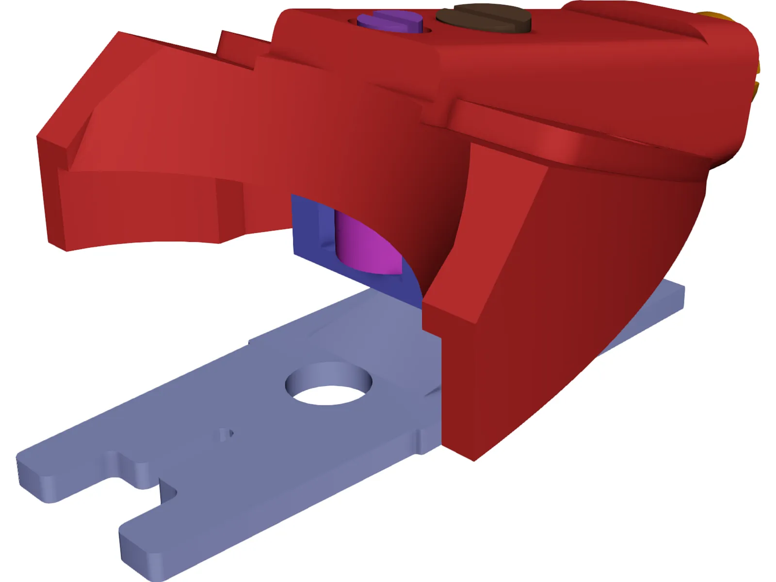 Ski Binding Toe 3D Model main preview