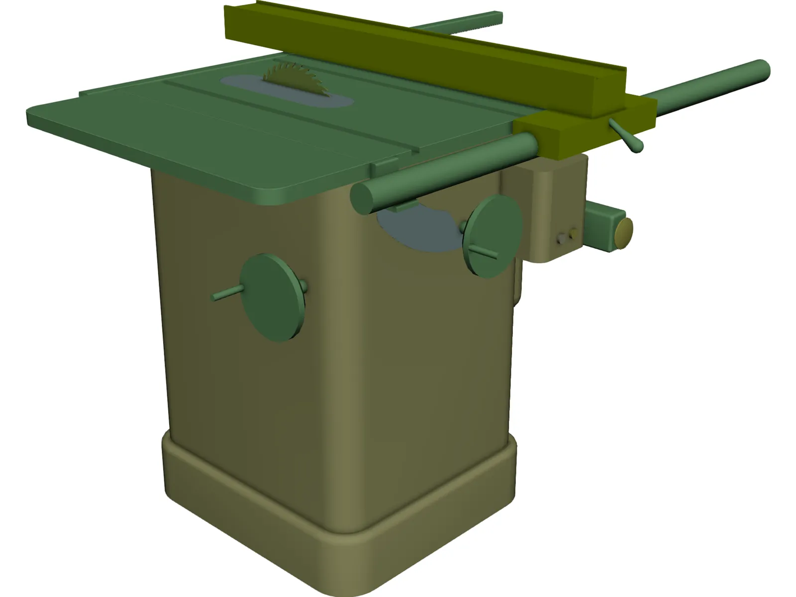 Delta Unisaw Table Saw 3D Model main preview