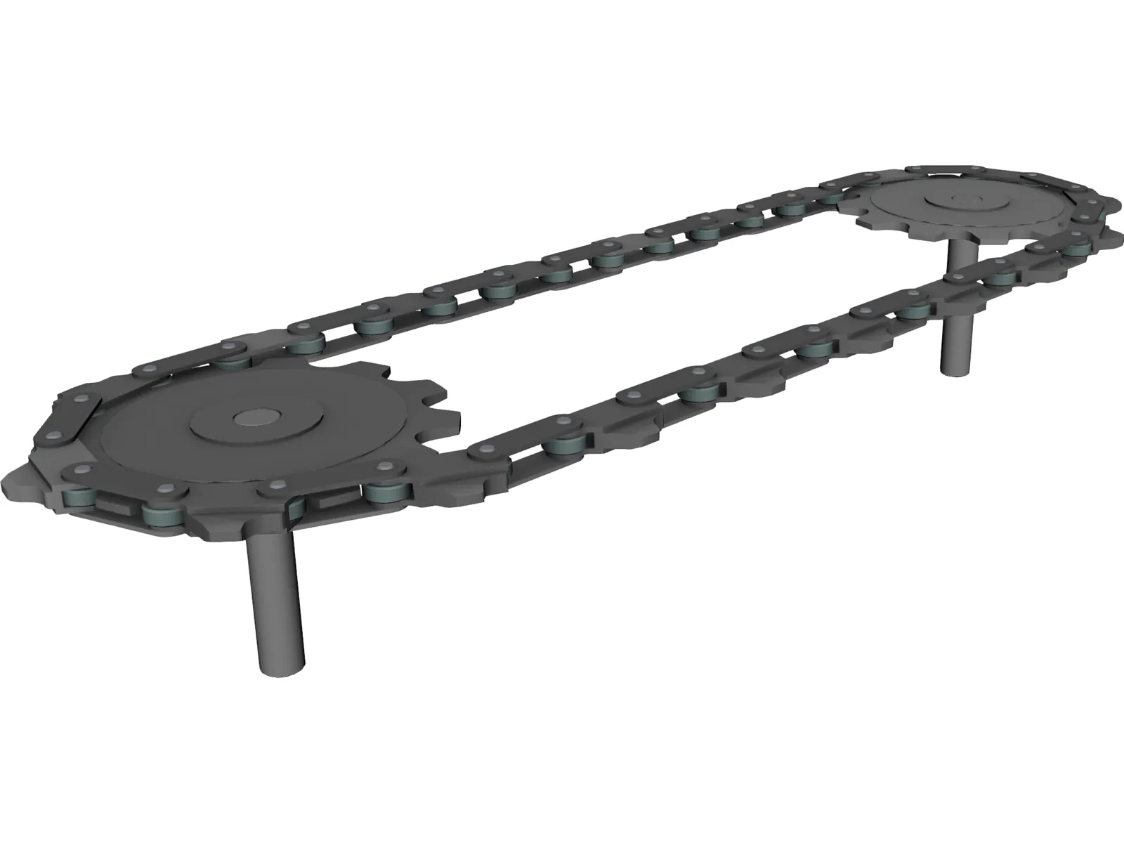 Chain Drive 3D Model main preview