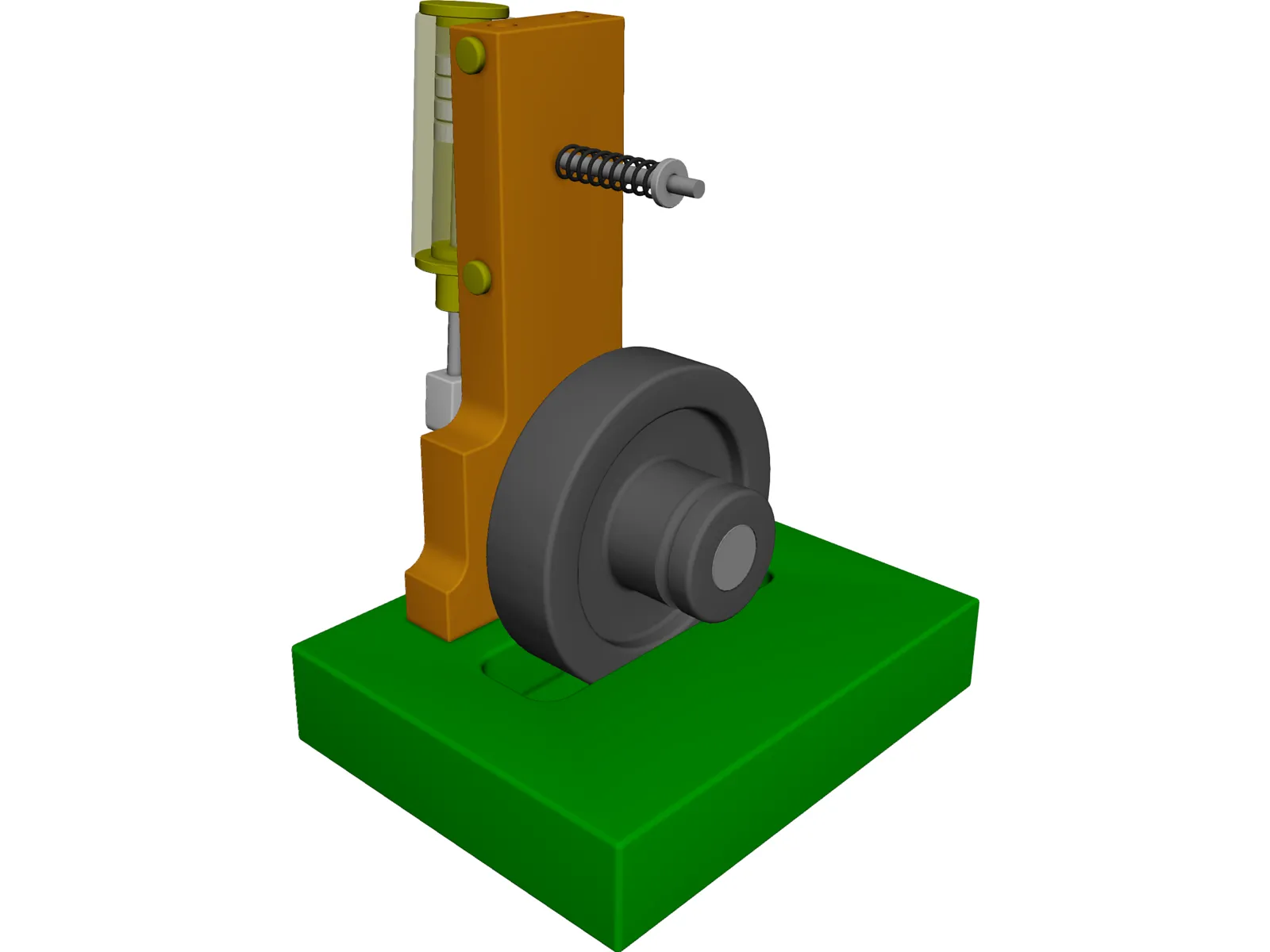 Steam Motor Assembly 3D Model main preview
