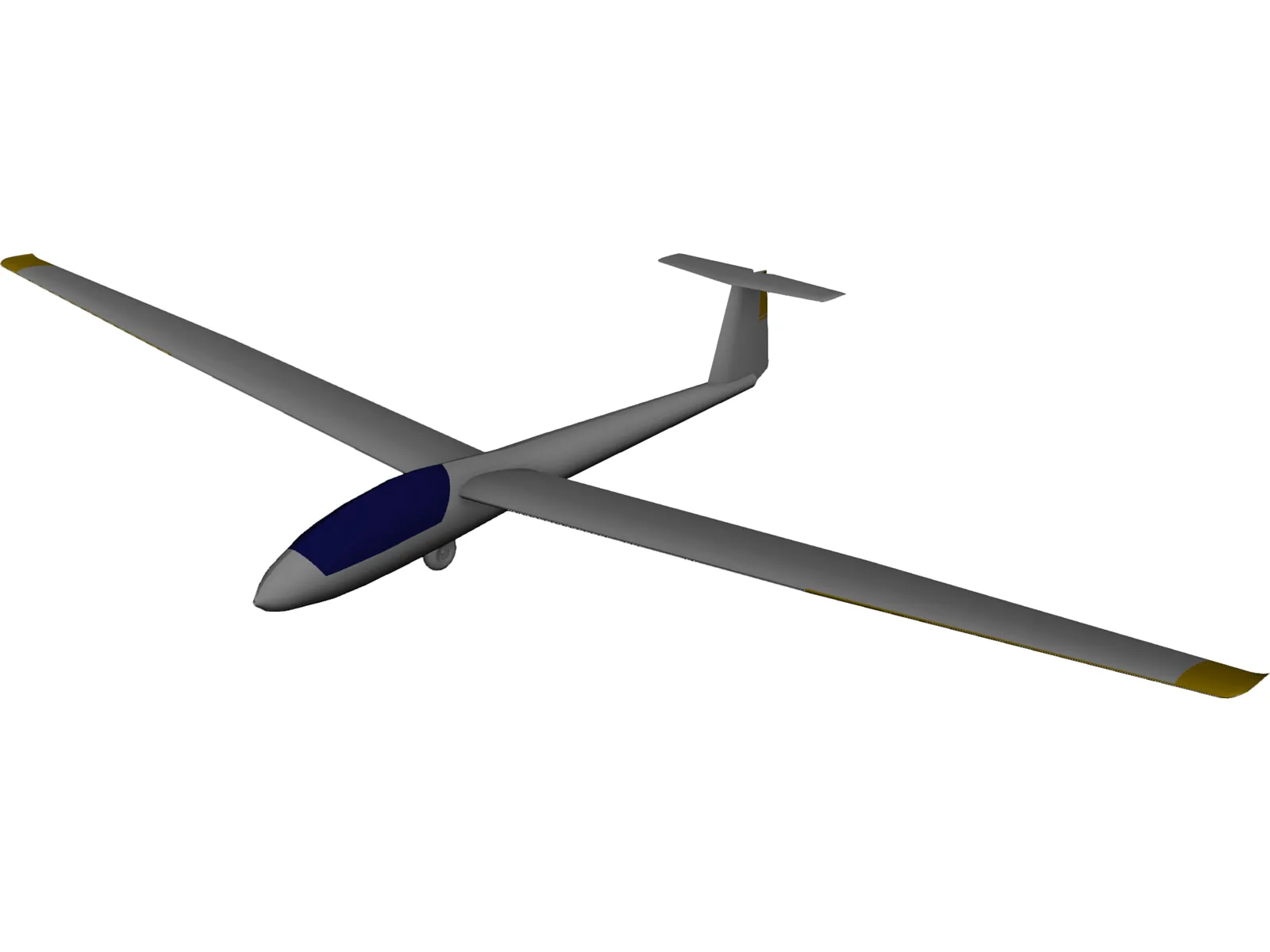 Rolladen-Schneider LS4 Glider 3D Model main preview