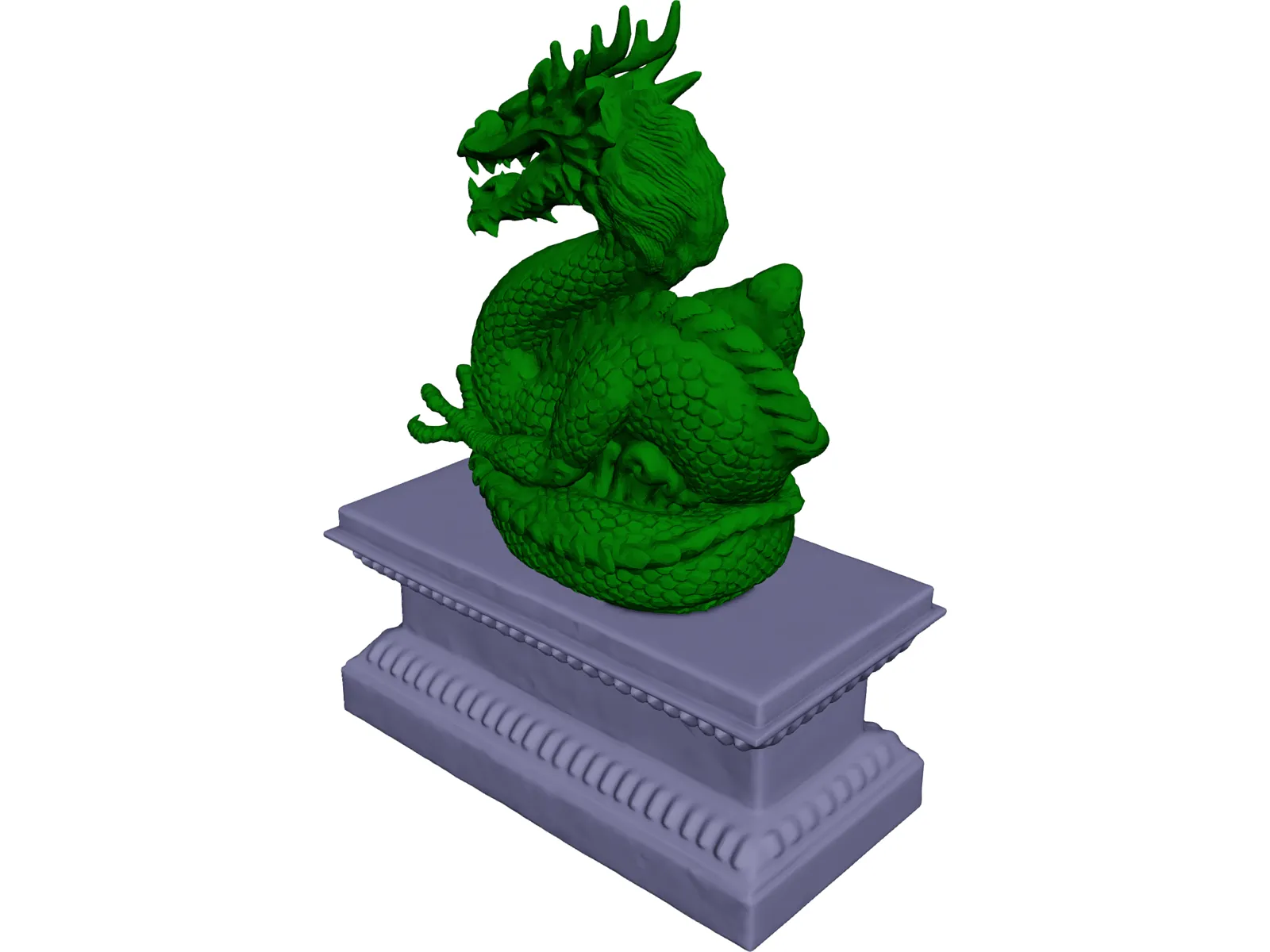 Chinese Dragon Statue 3D Model main preview
