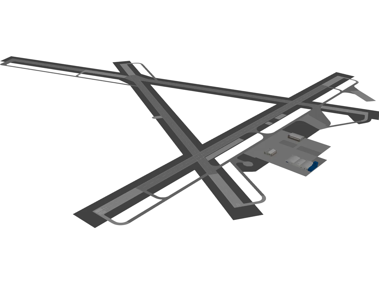 Airfield 3D Model main preview
