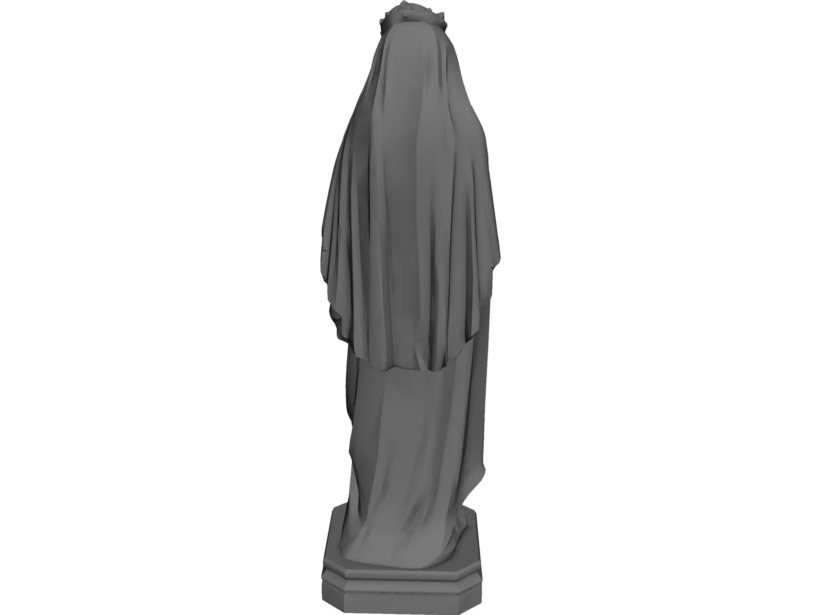 Virgin Mary Statue with Baby Jesus 3D Model main preview