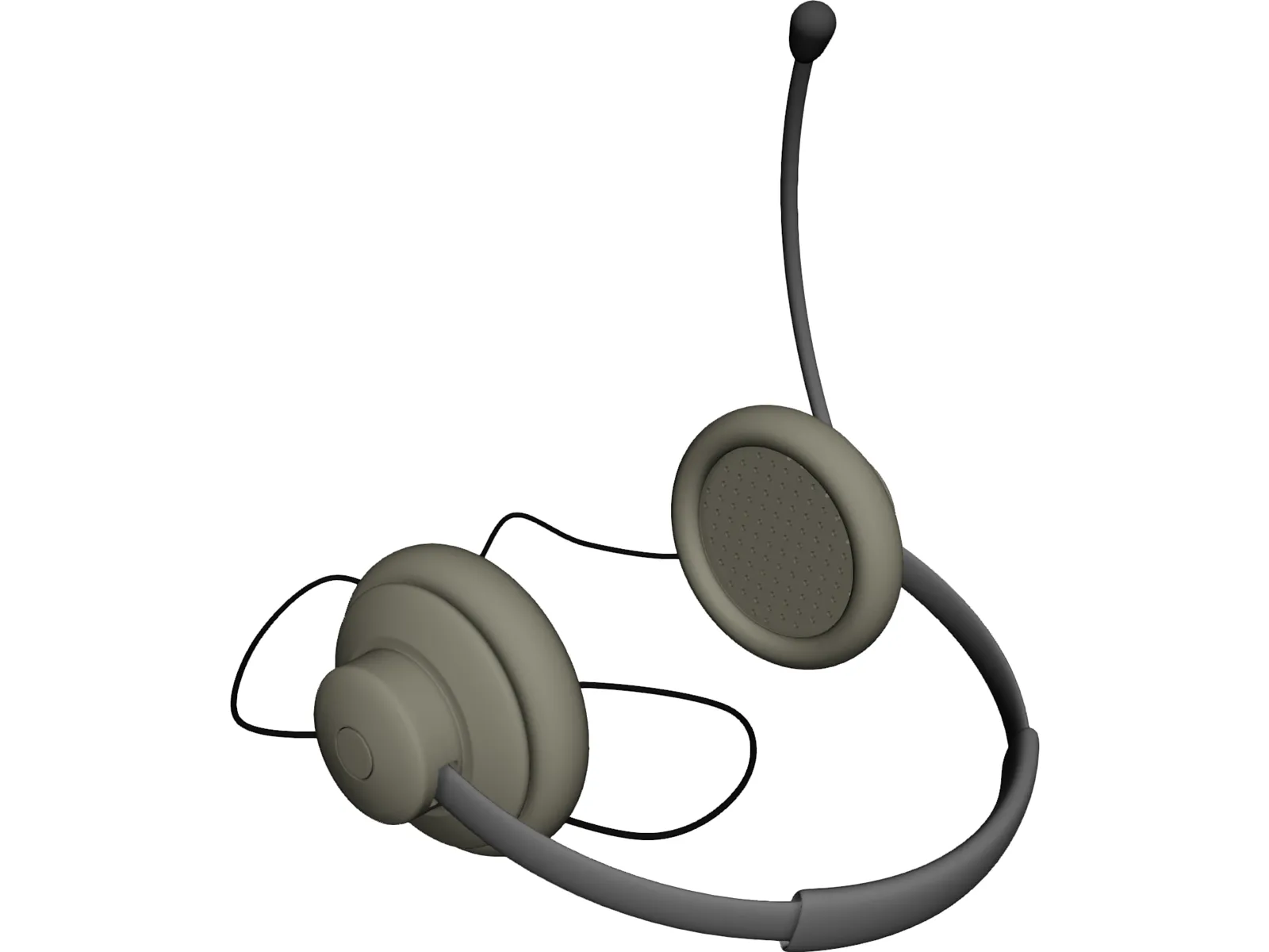 Headphones with Mic 3D Model main preview