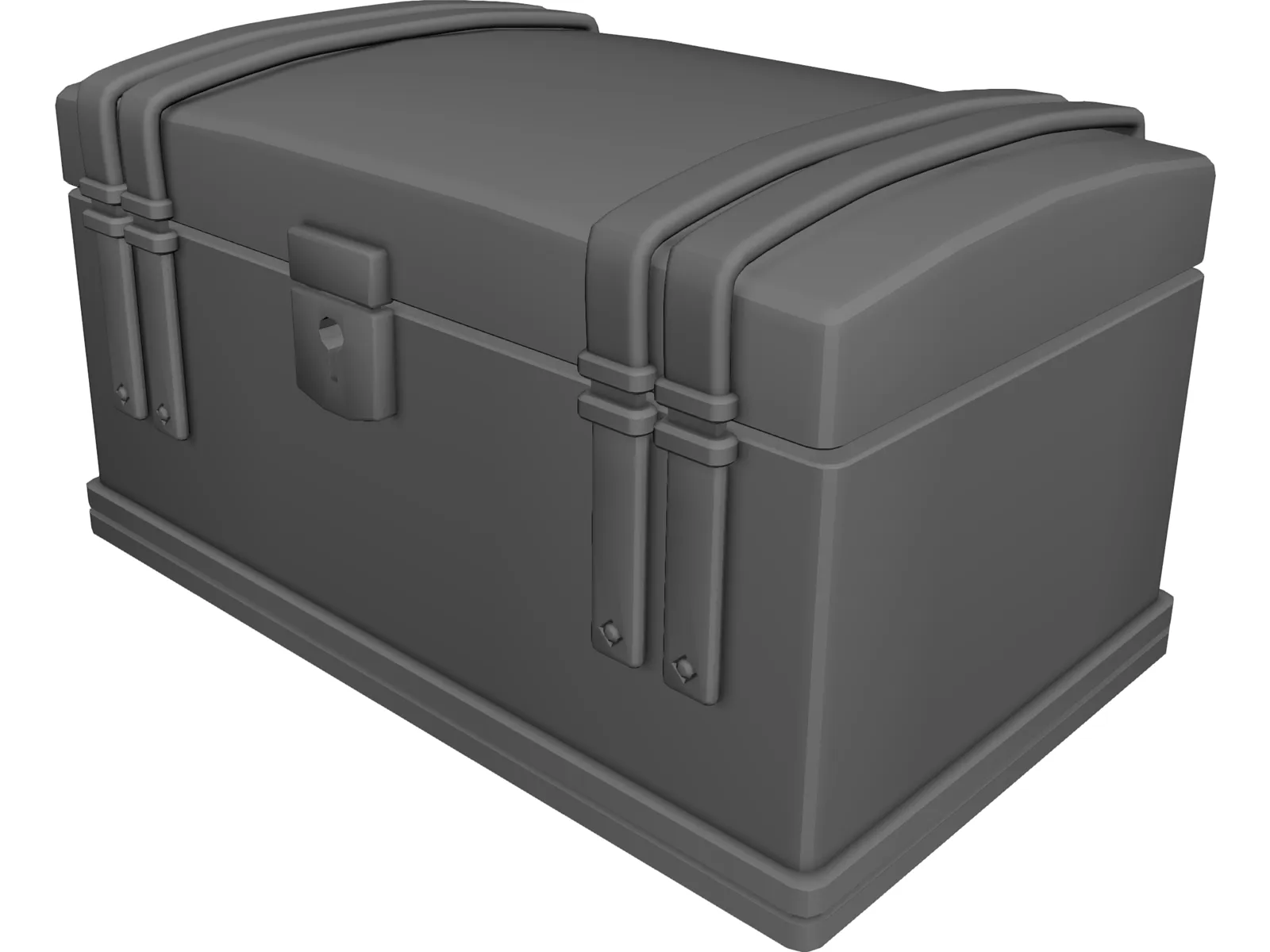 Wooden Chest 3D Model main preview