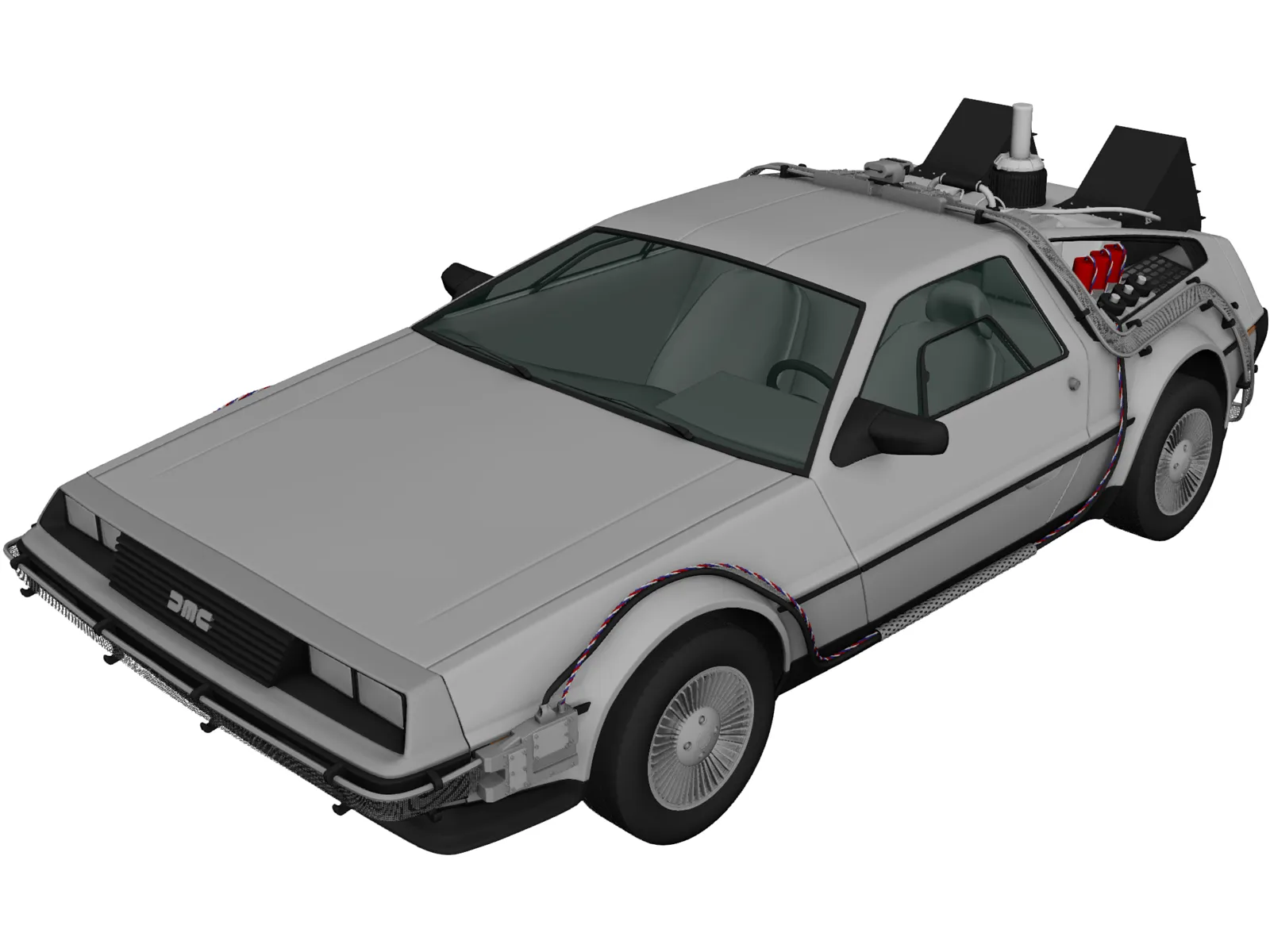 DeLorean DMC-12 BTTF II (1981) 3D Model main preview