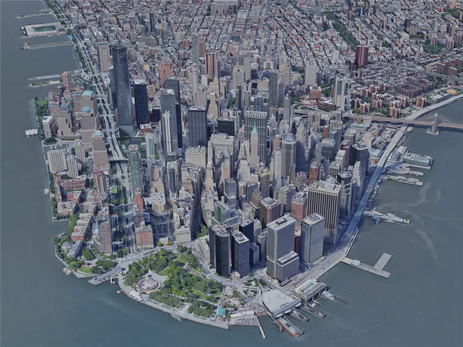 New York City, Lower Manhattan, USA (2021) 3D Model main preview
