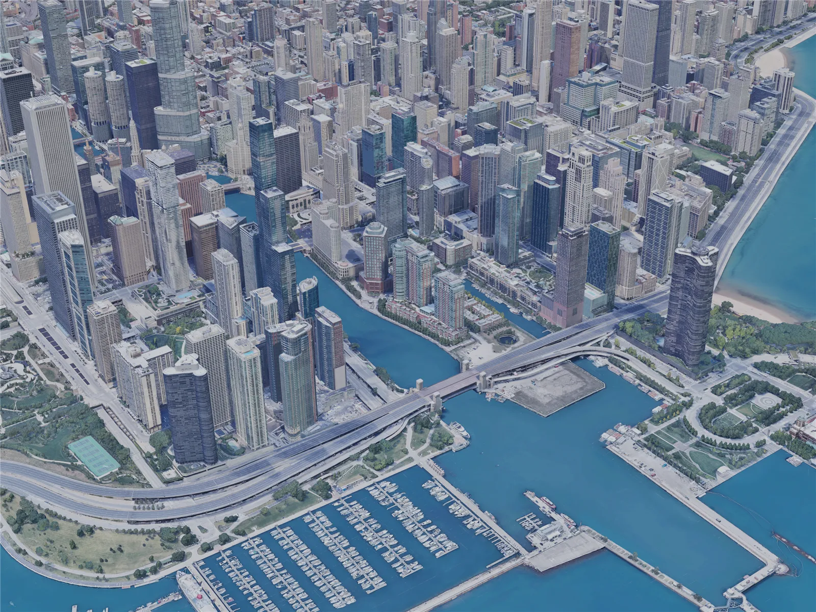 Chicago City, USA (2021) 3D Model main preview
