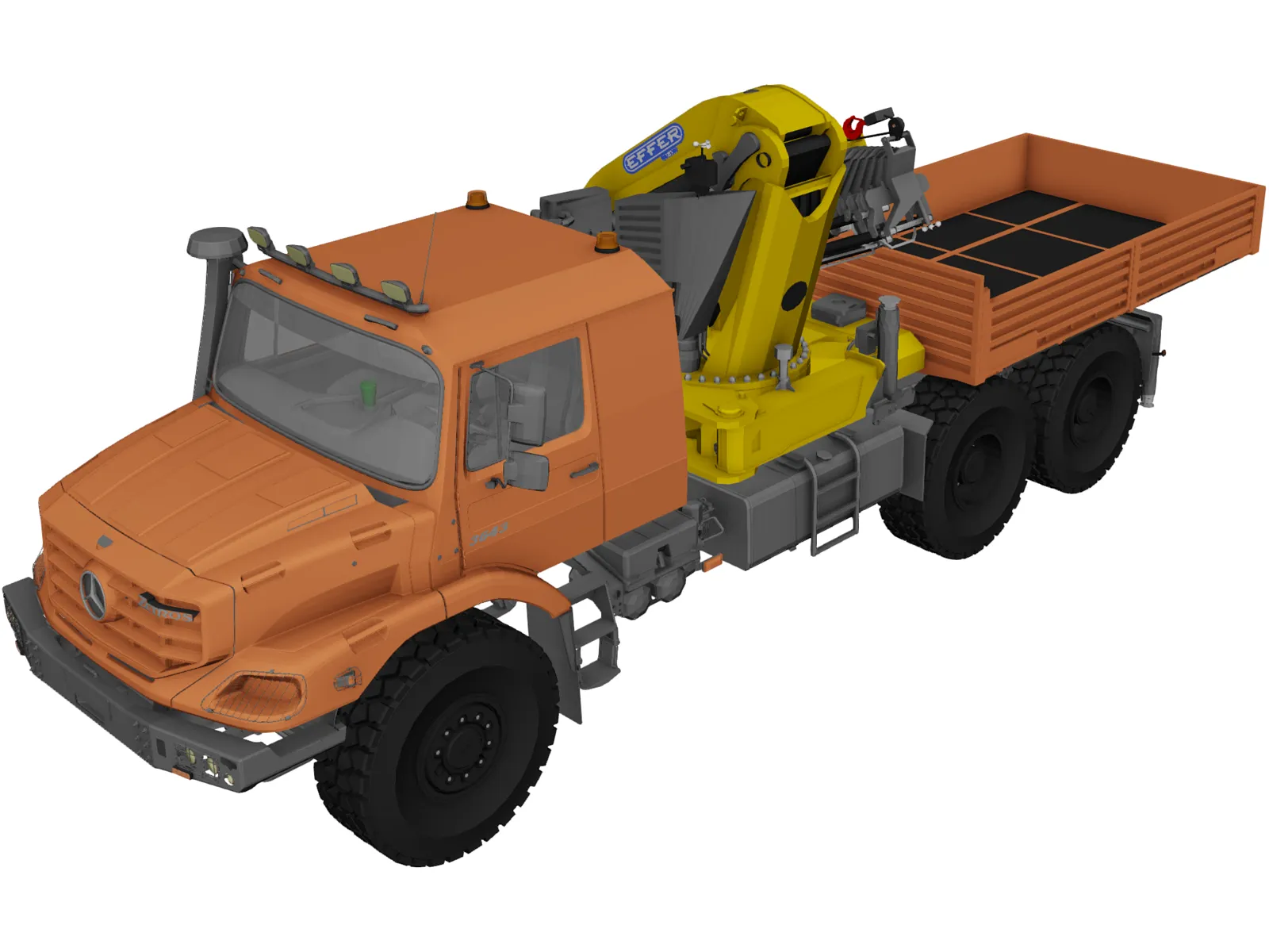 Mercedes-Benz Zetros 6x6 Sattel 3D Model main preview