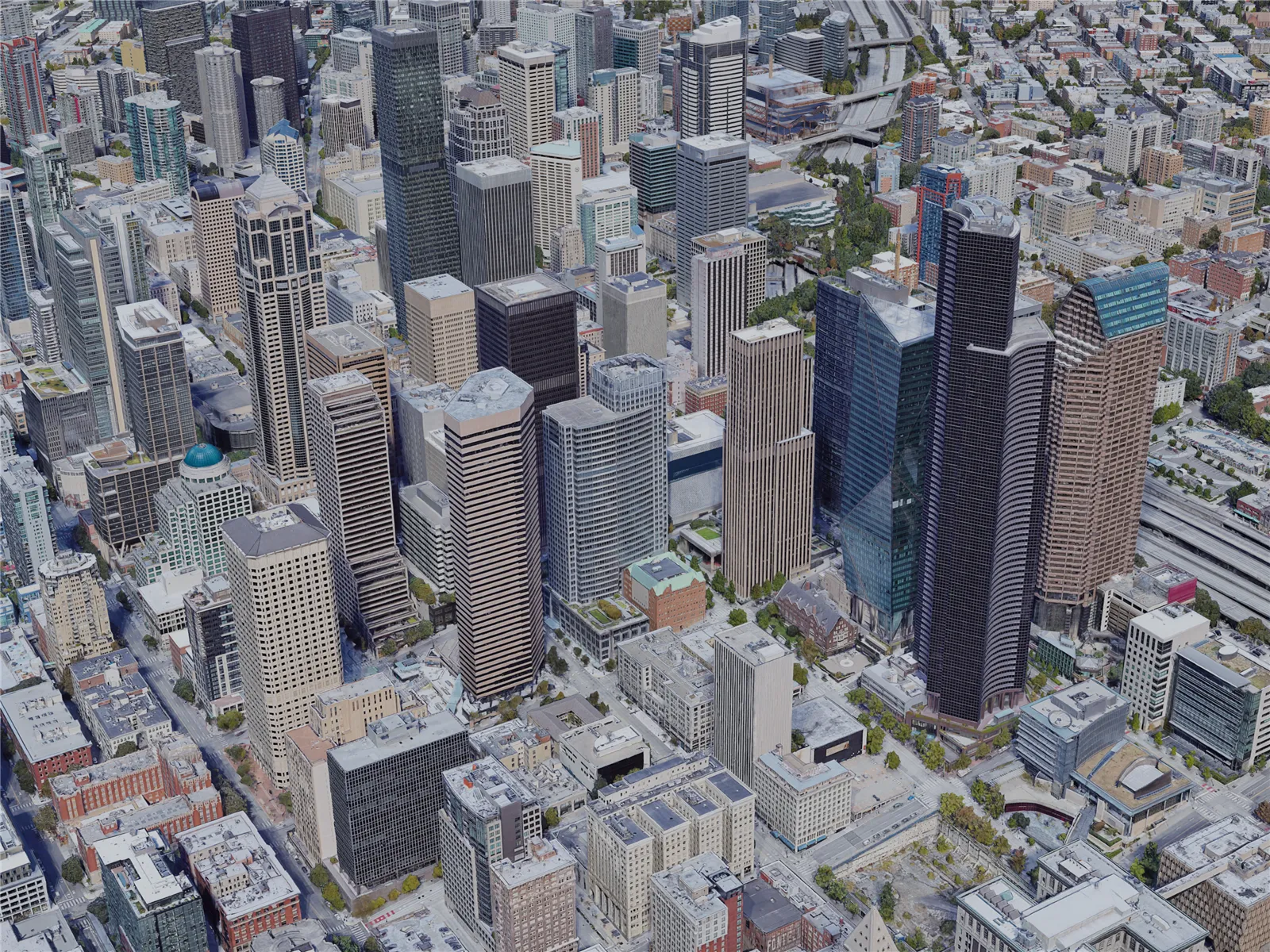 Seattle City, USA (2021) 3D Model main preview