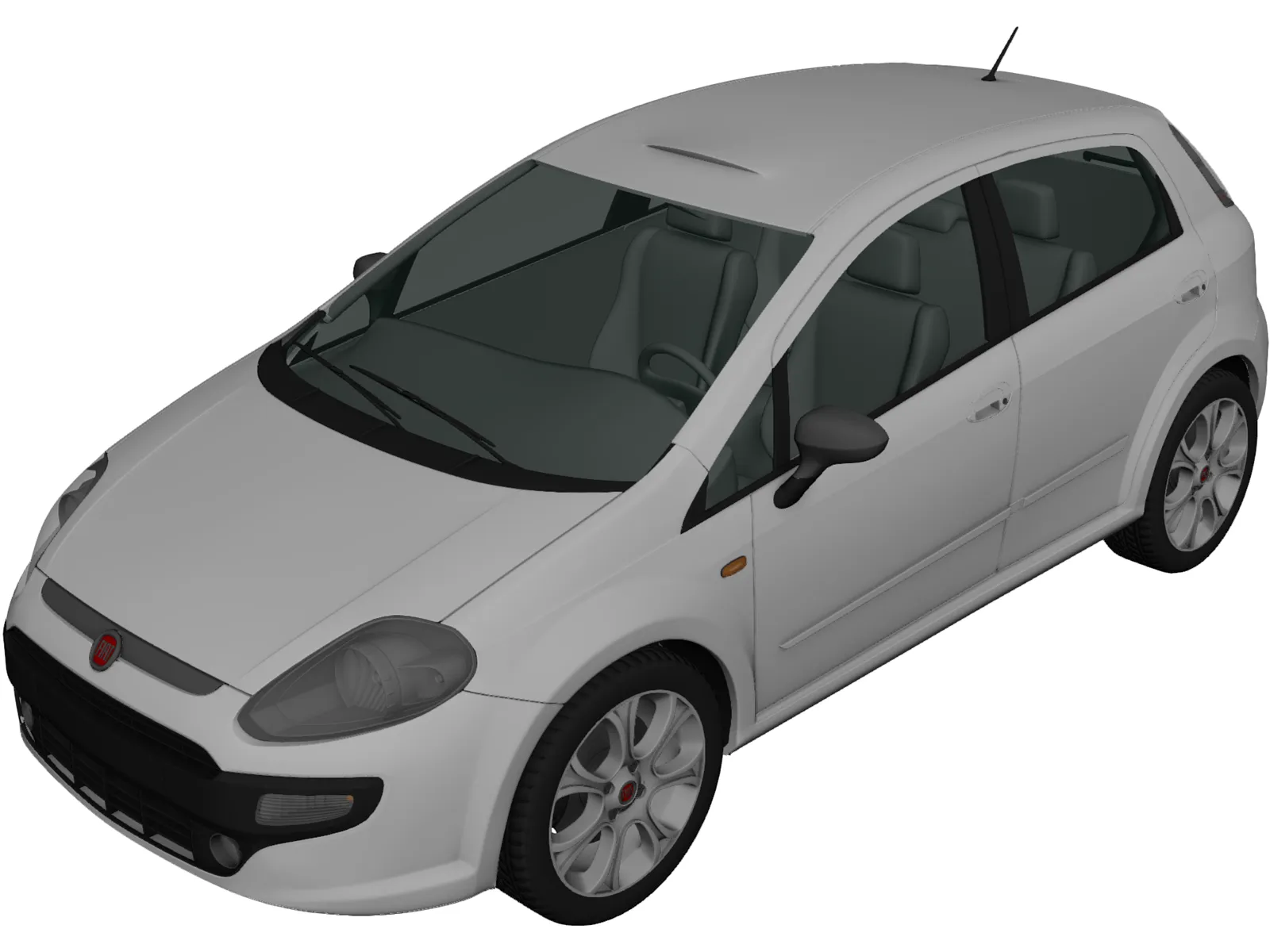 Fiat Punto (2010) 3D Model main preview