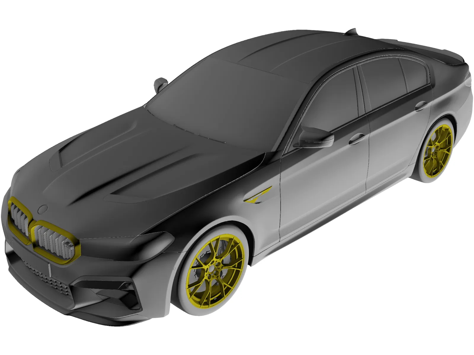 BMW M5 CS (2022) 3D Model main preview