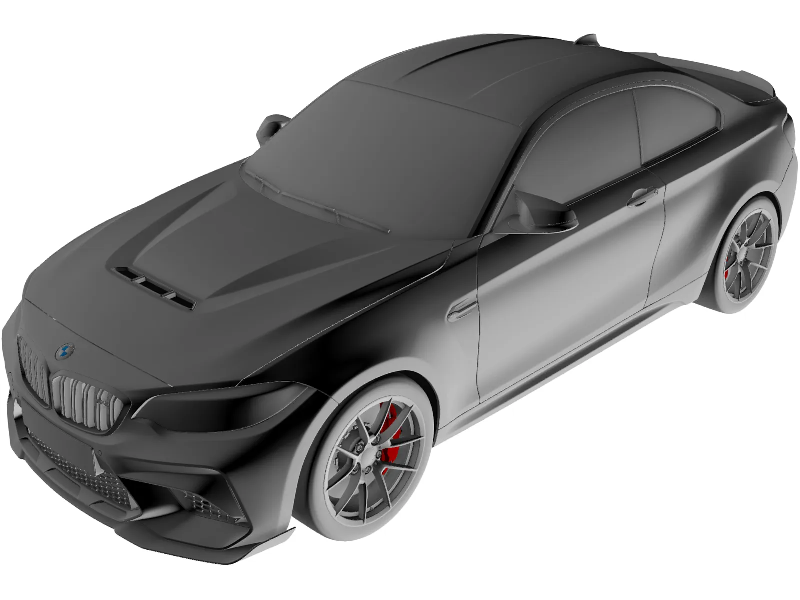BMW M2 CS (2020) 3D Model main preview