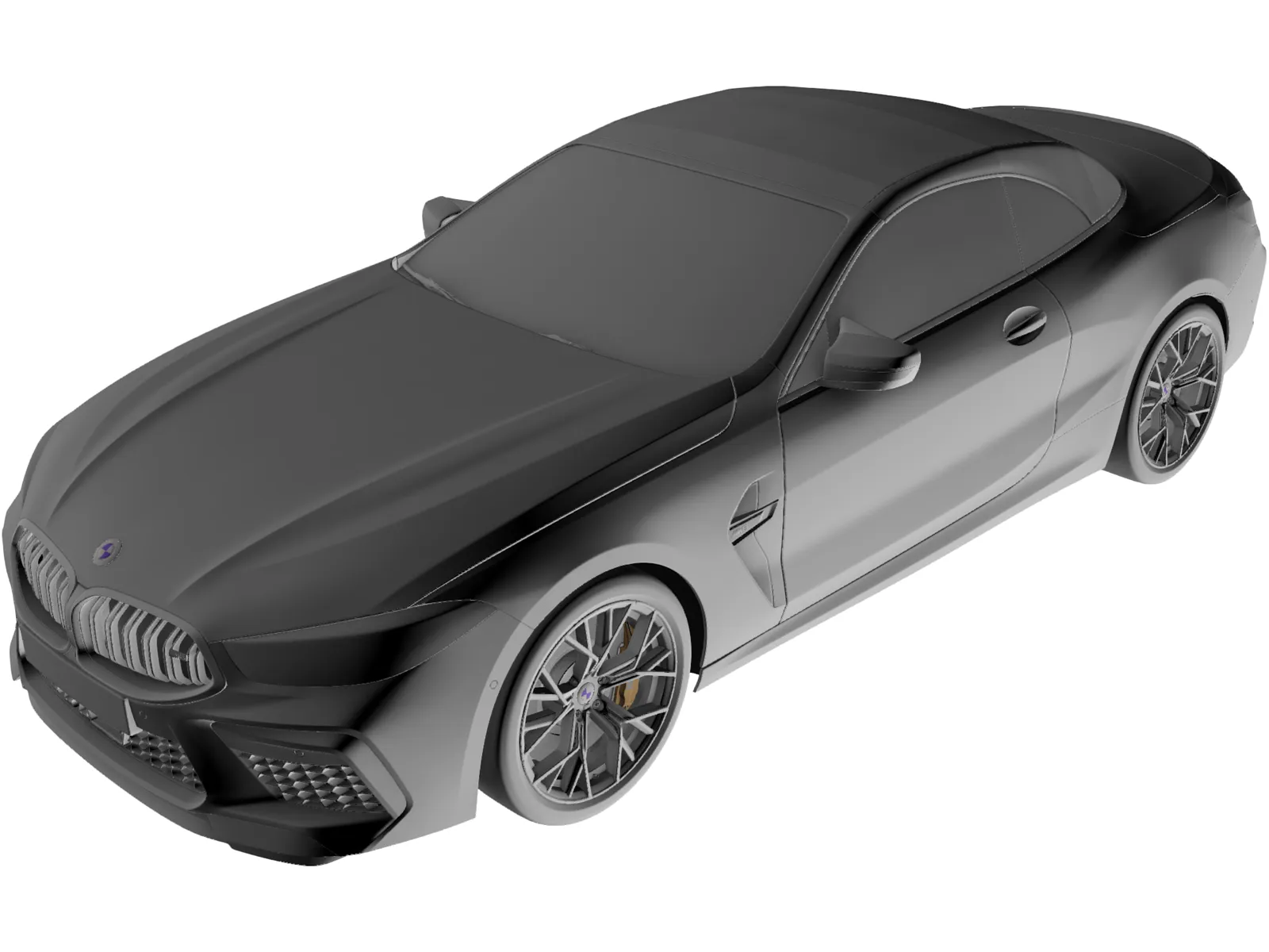 BMW M8 Competition Cabrio (2020) 3D Model main preview