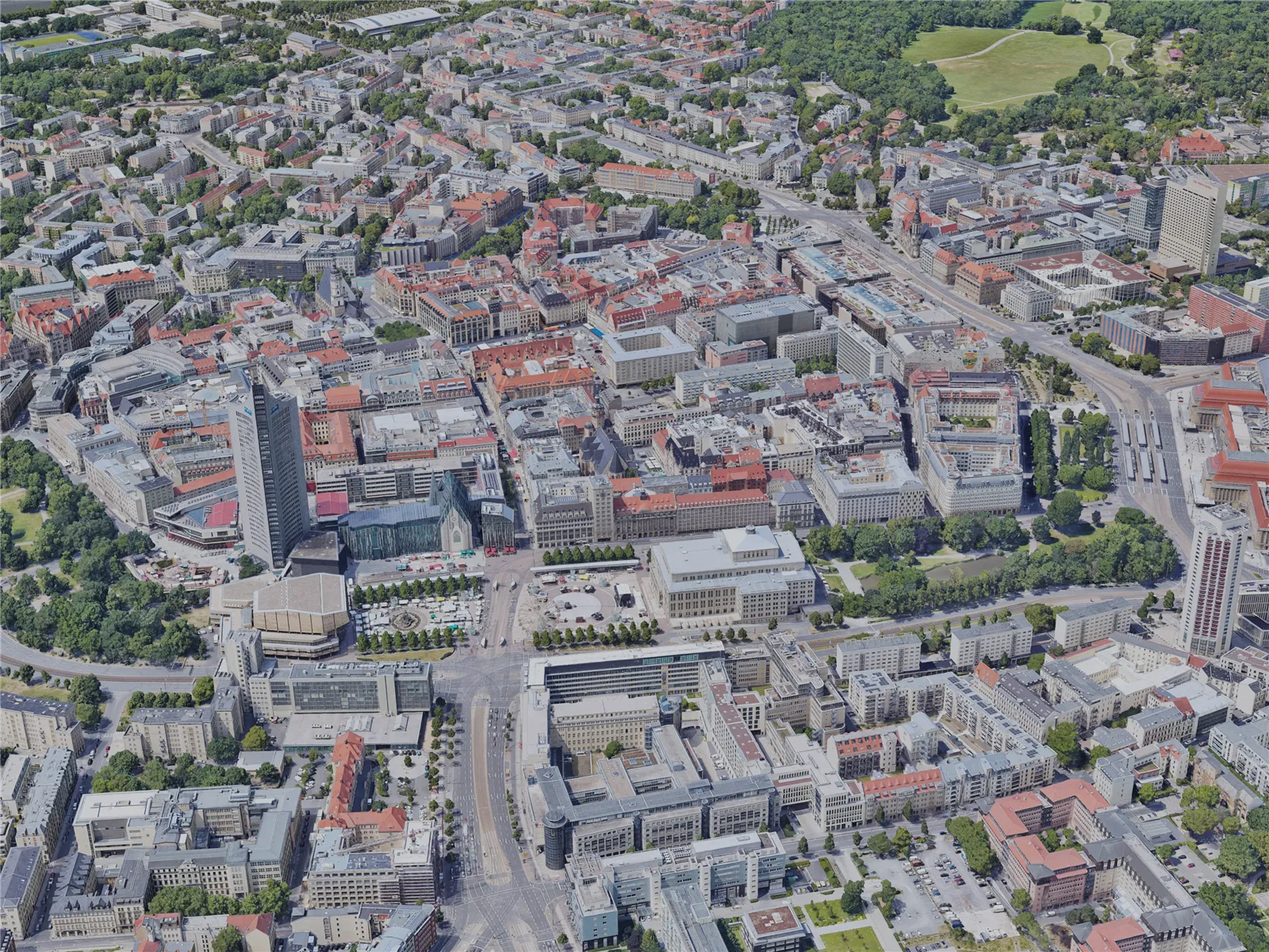 Leipzig City, Germany (2022) 3D Model main preview
