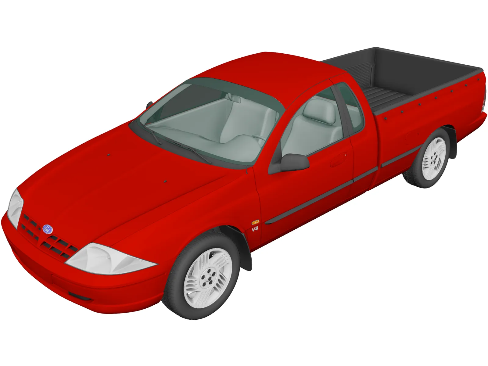 Ford Falcon UTE XLS (2000) 3D Model main preview