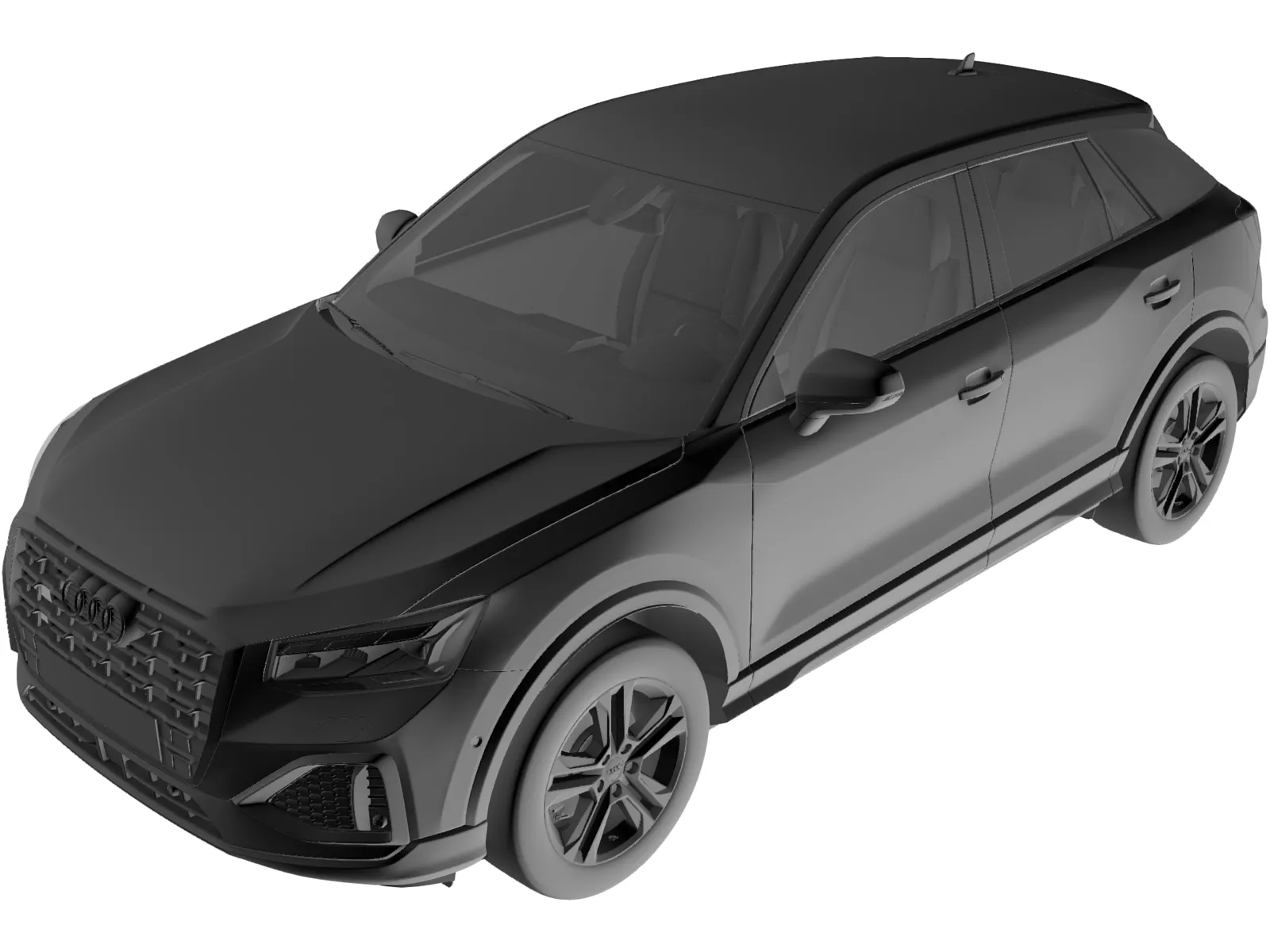 Audi Q2 (2021) 3D Model main preview