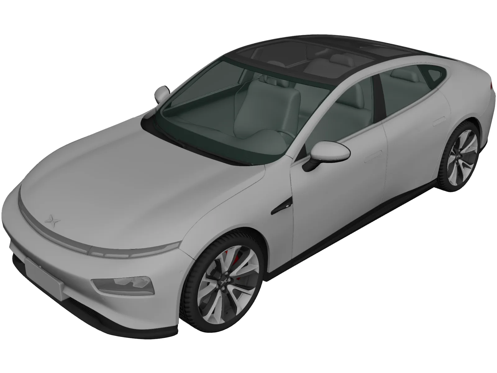 Xpeng P7 (2020) 3D Model main preview