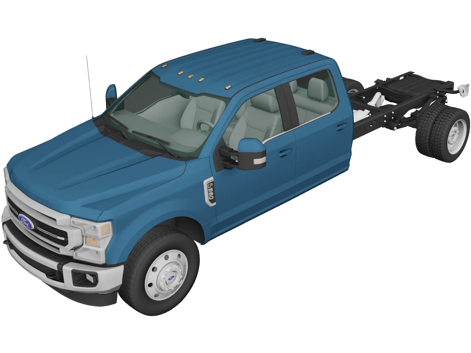 Ford F-550 Super Duty Crew Cab (2020) 3D Model main preview