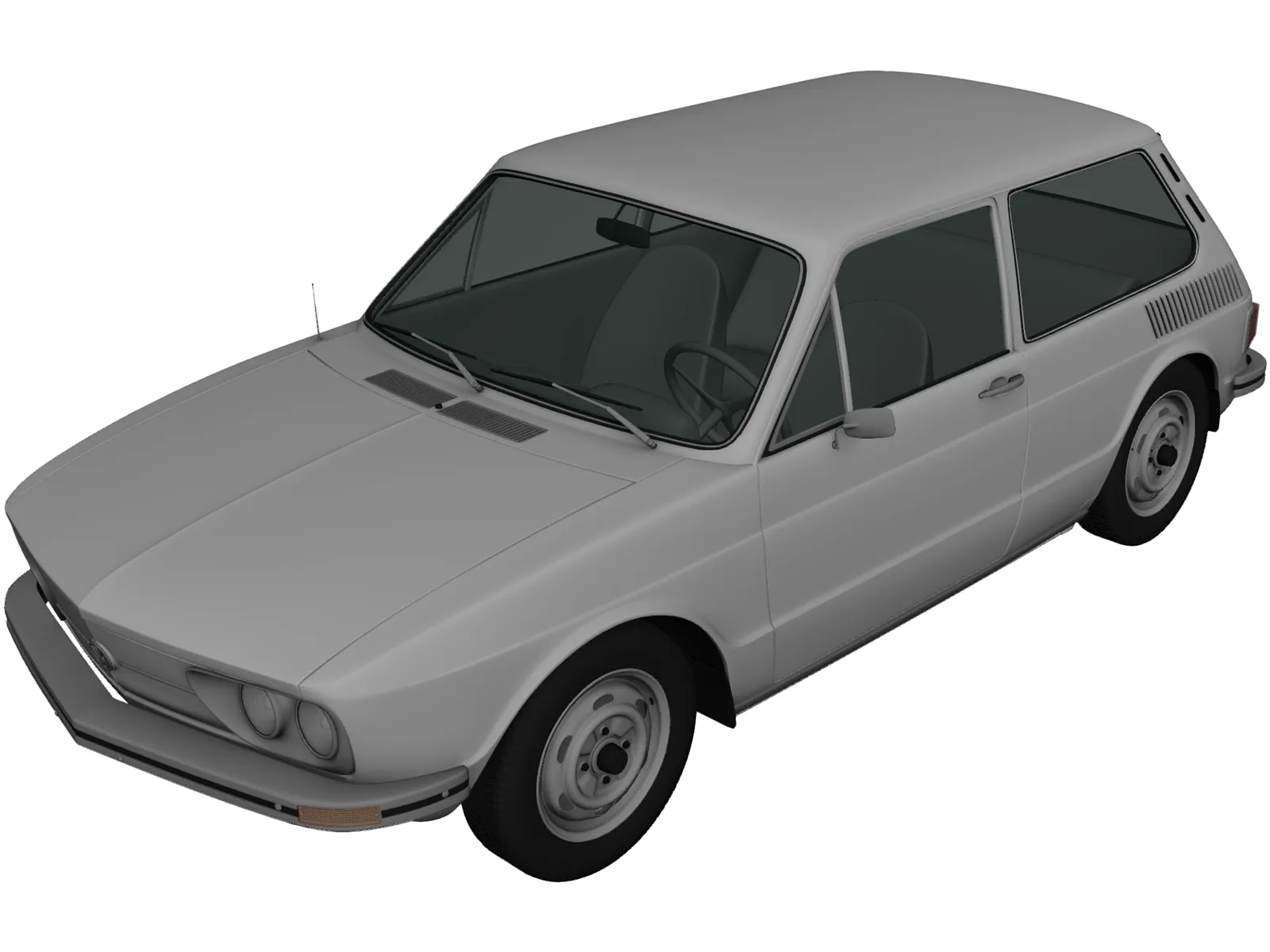 Volkswagen Brasilia (1980) 3D Model main preview