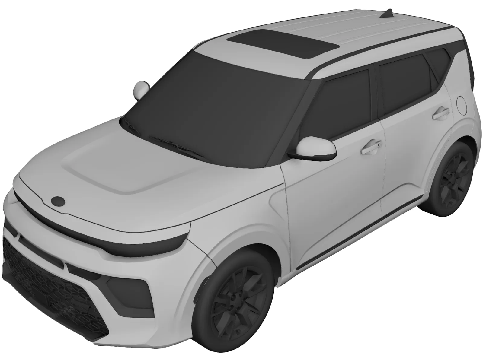 Kia Soul (2022) 3D Model main preview