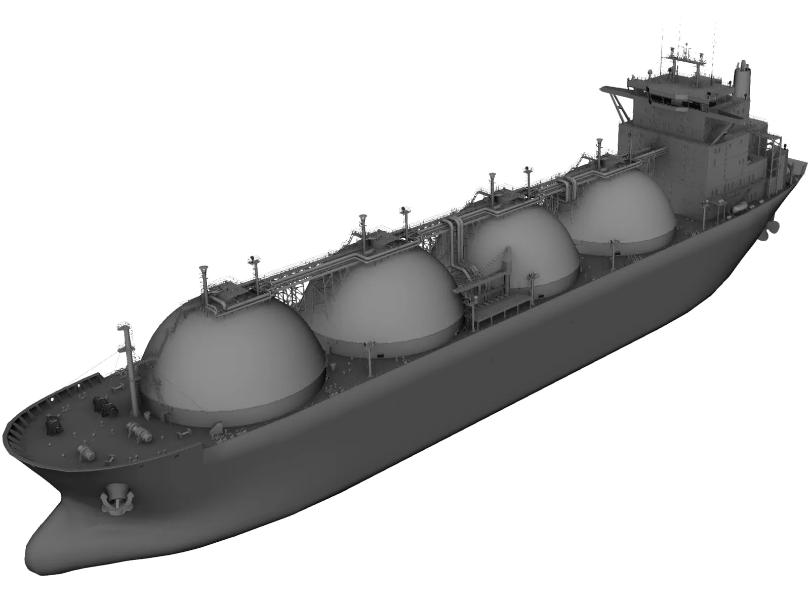 LNG Ship 3D Model main preview