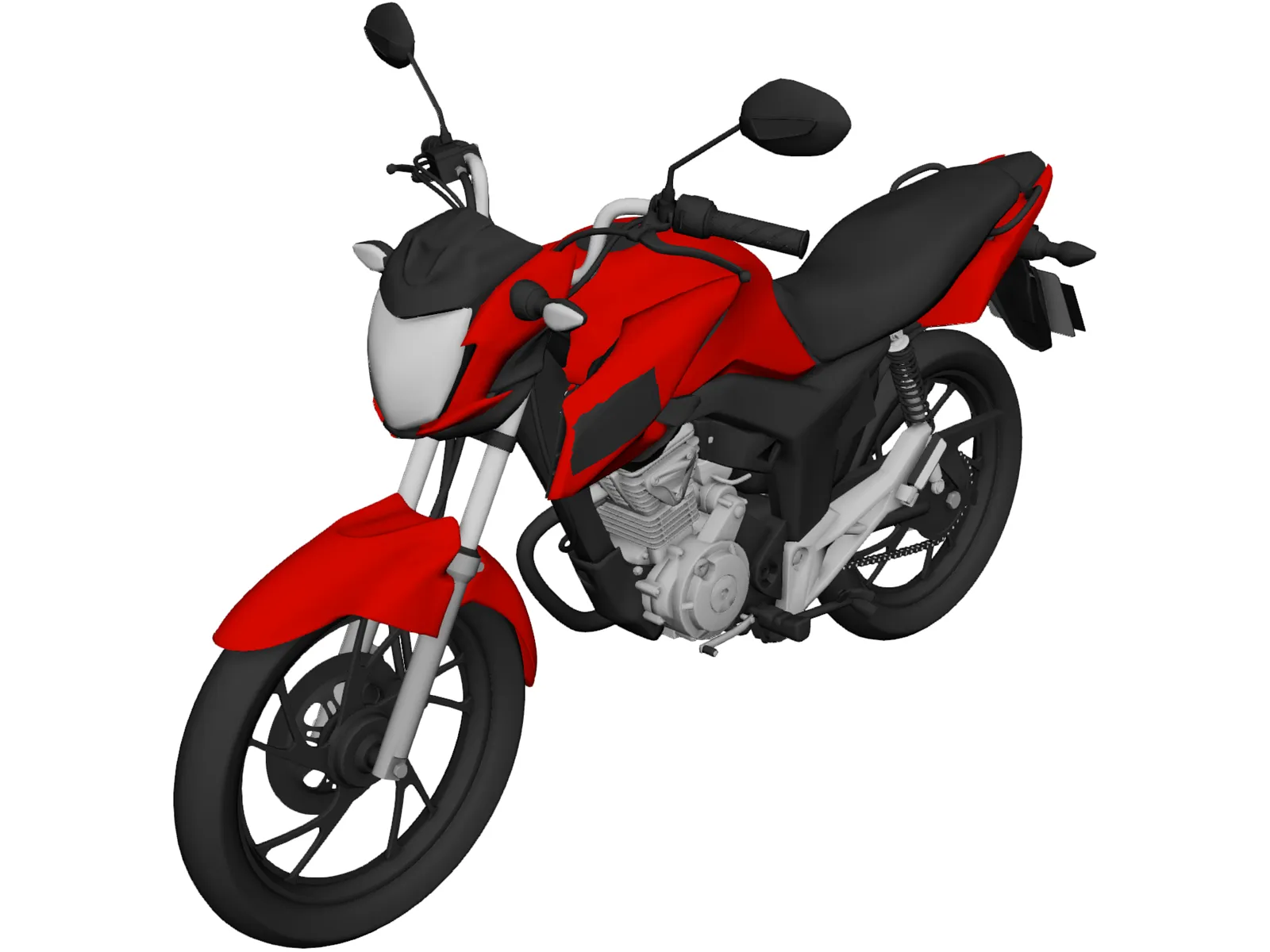Honda Fan 160 3D Model main preview