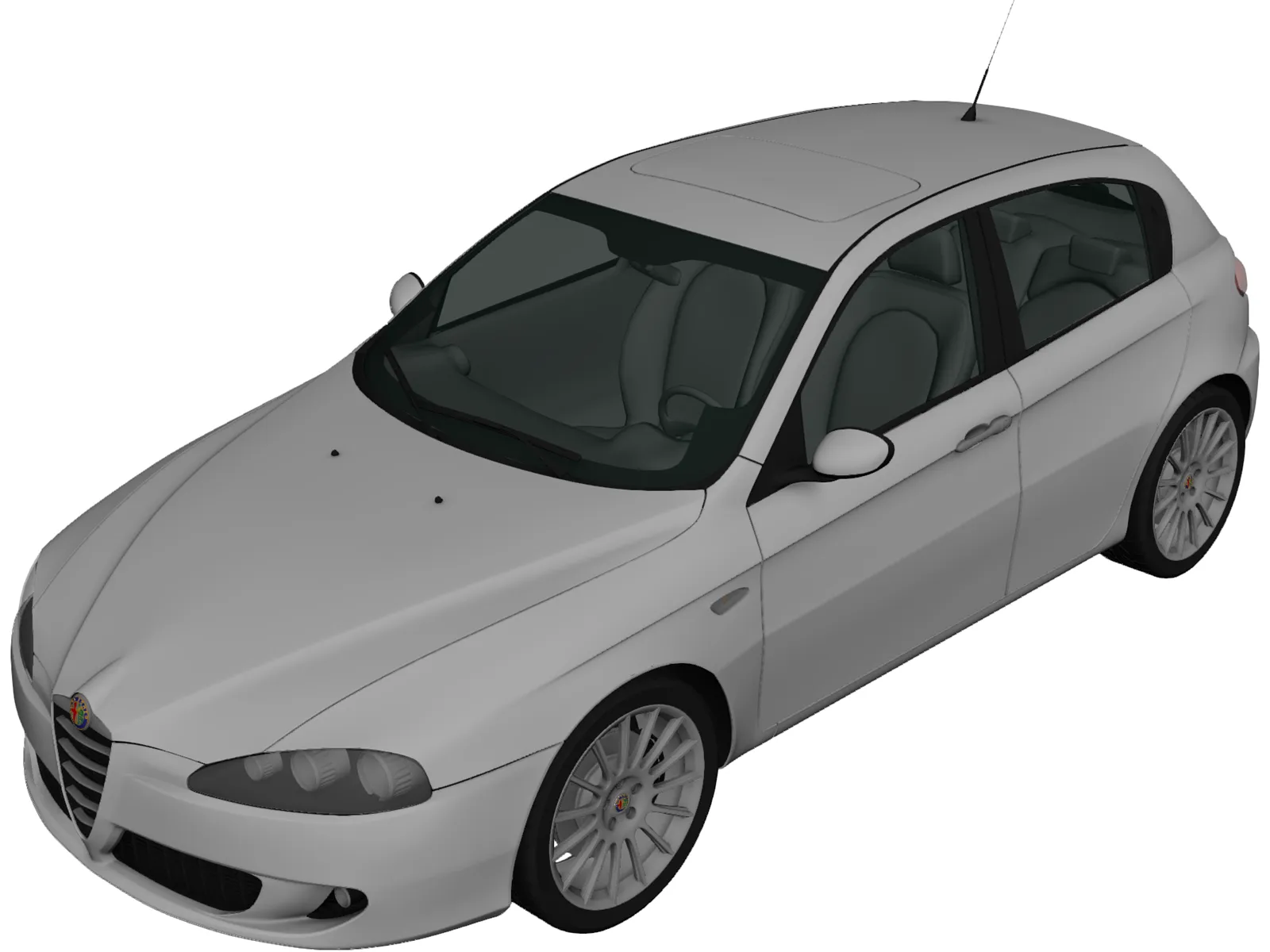 Alfa Romeo 147 (2009) 3D Model main preview
