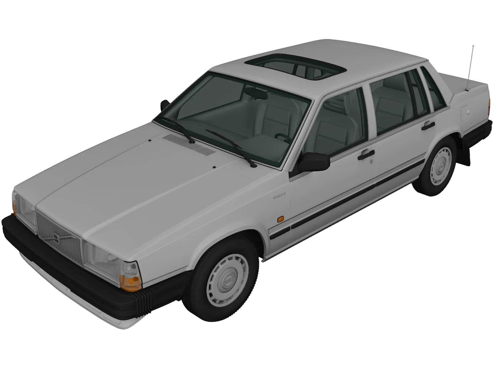 Volvo 740 GL (1985) 3D Model main preview