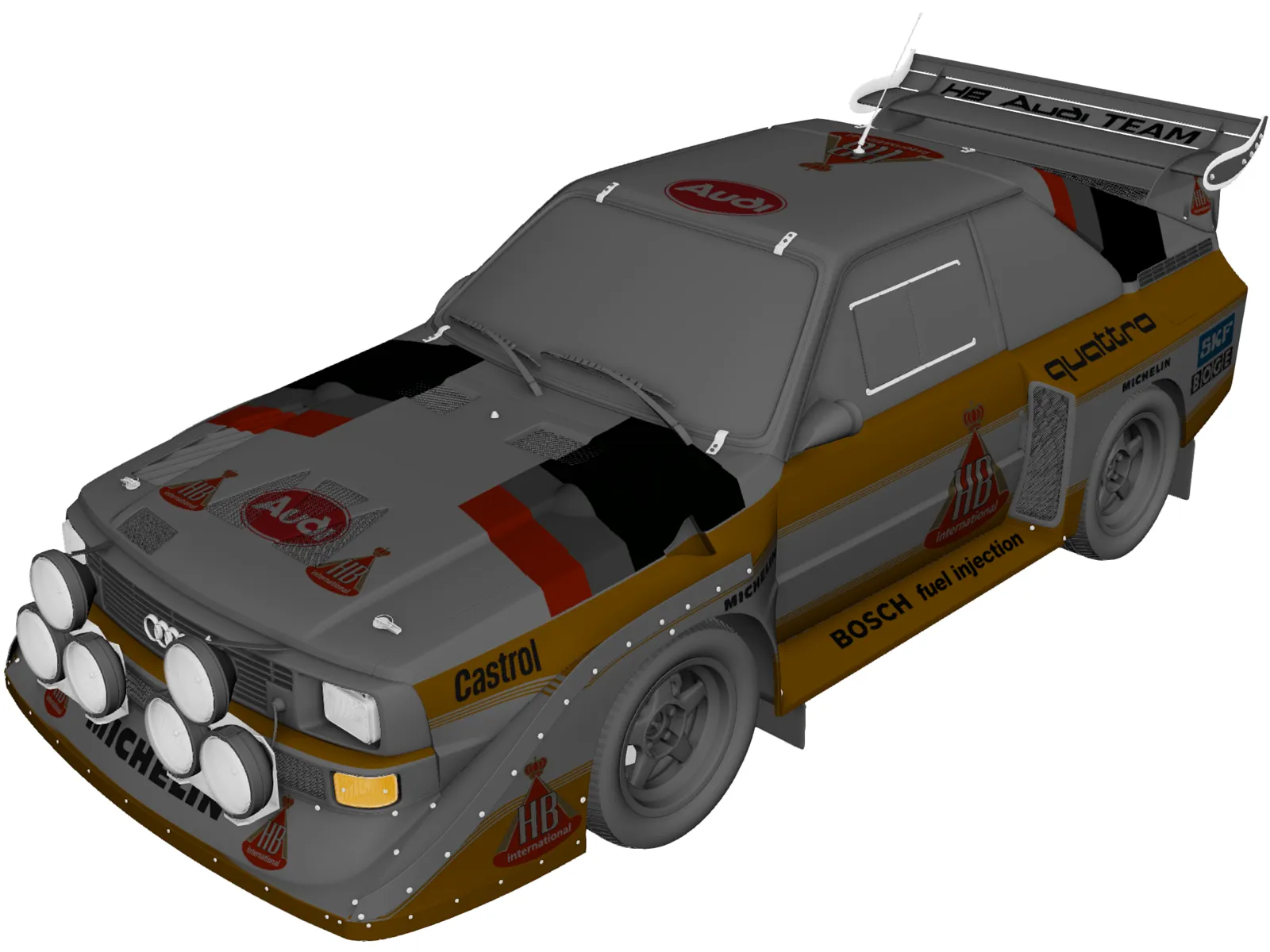 Audi Quattro Sport S1 (1985) 3D Model main preview