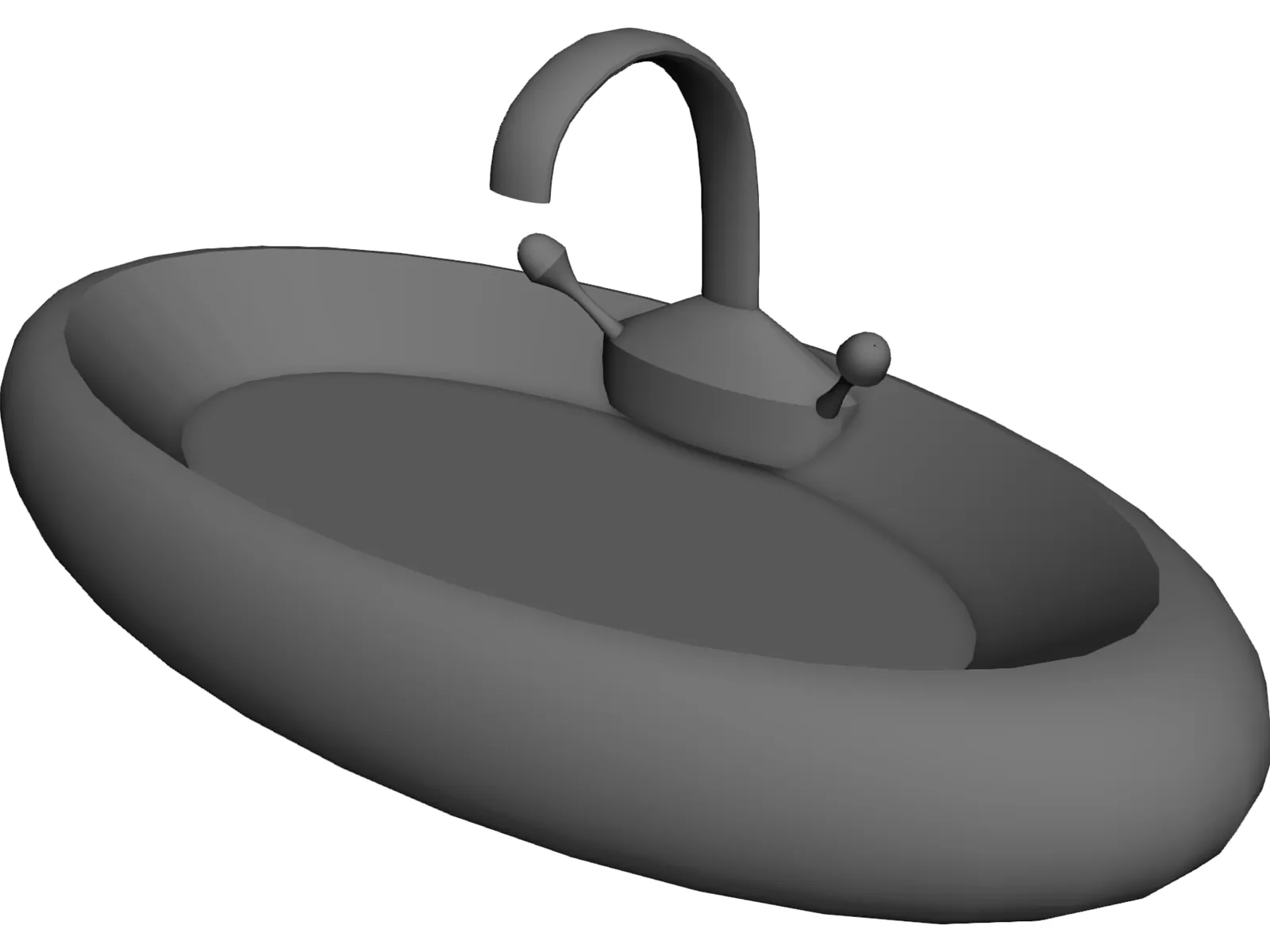 Bathroom Sink 3D Model main preview