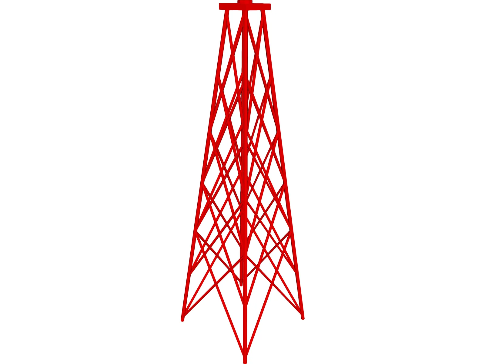 Oil Drill Rig 3D Model main preview