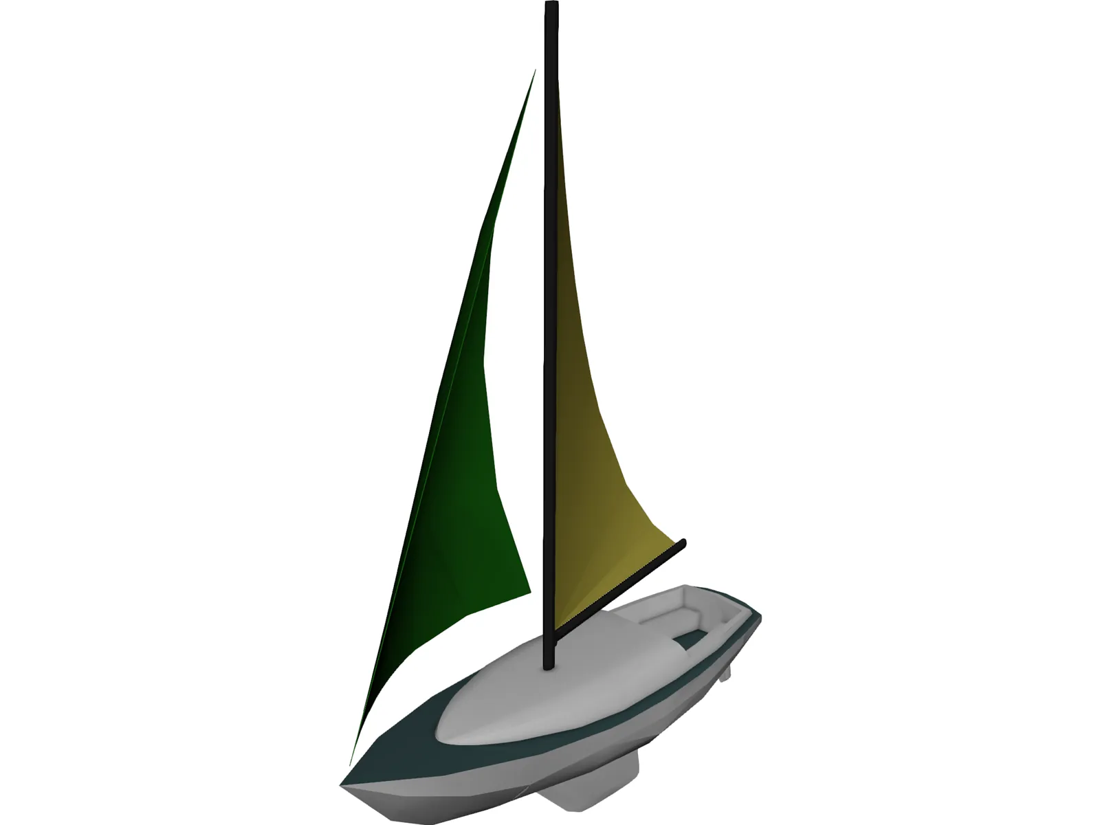 Sailboat 3D Model main preview