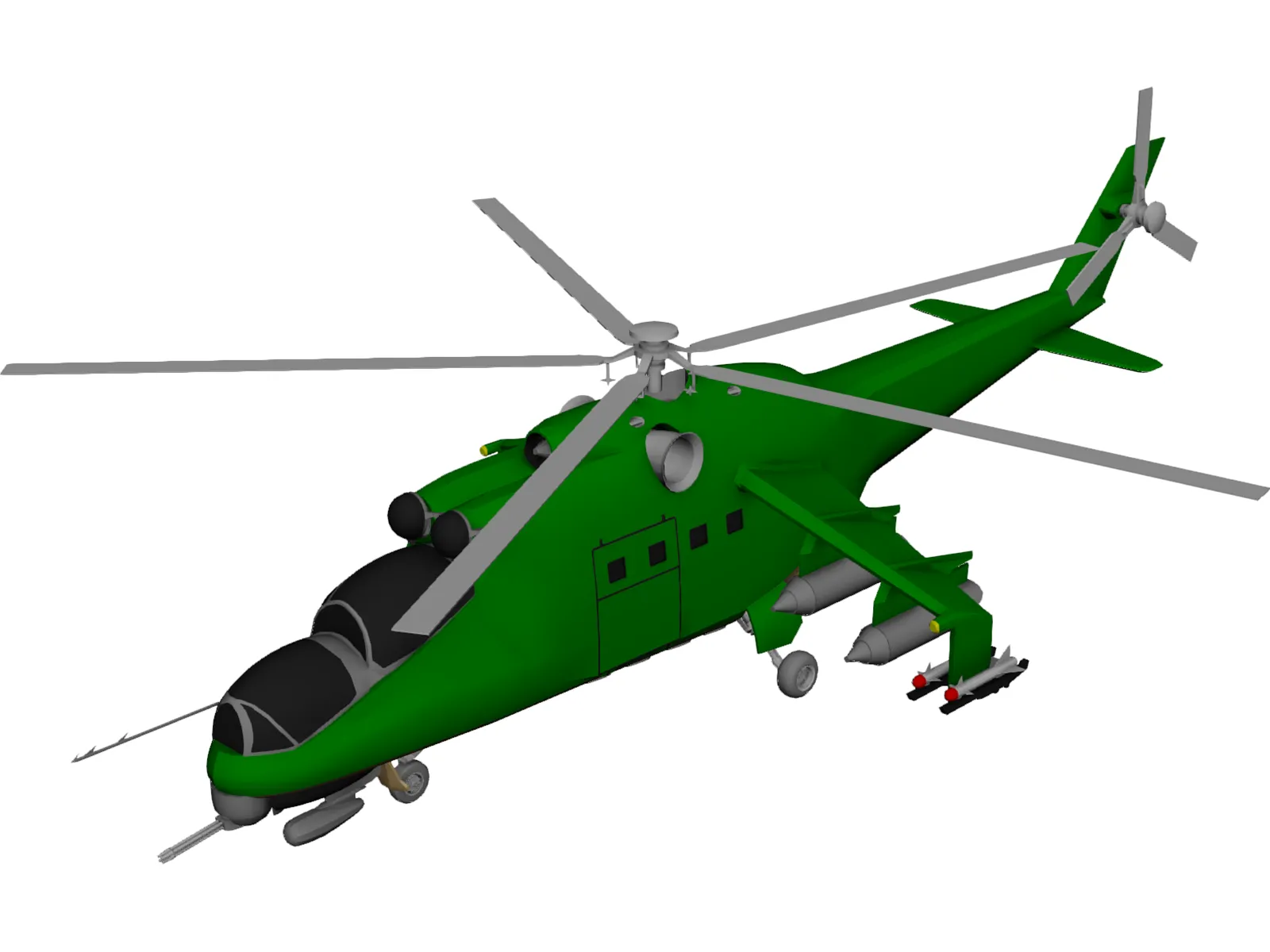 Mil Mi-24 Hind 3D Model main preview