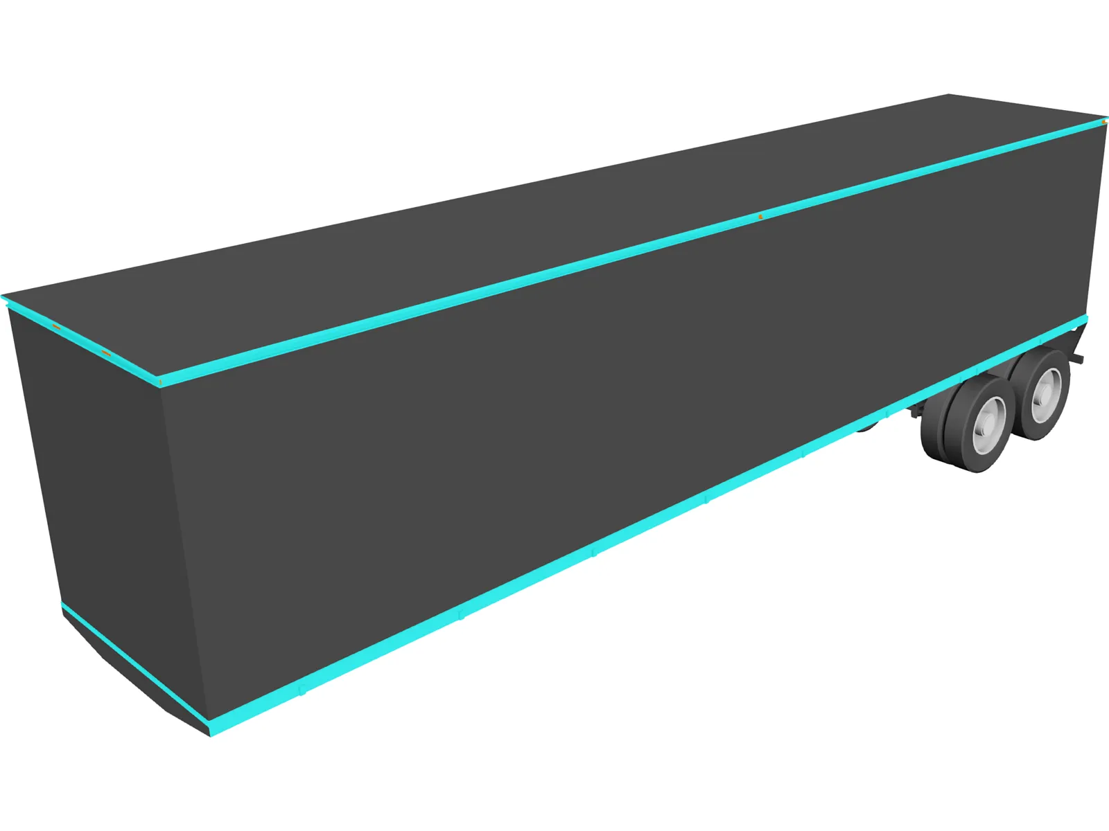 Trailer Box 3D Model main preview