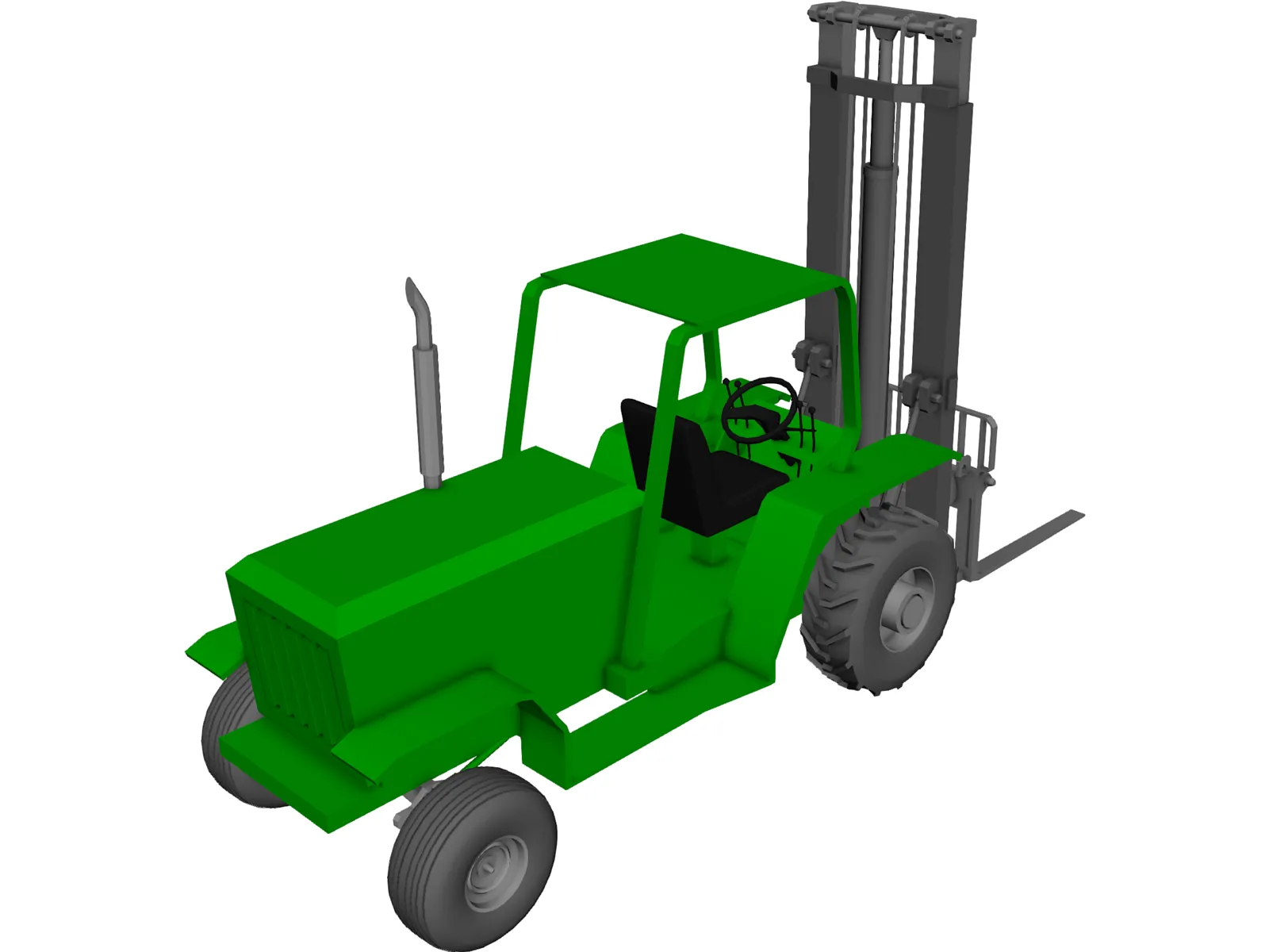 Forklift 3D Model main preview