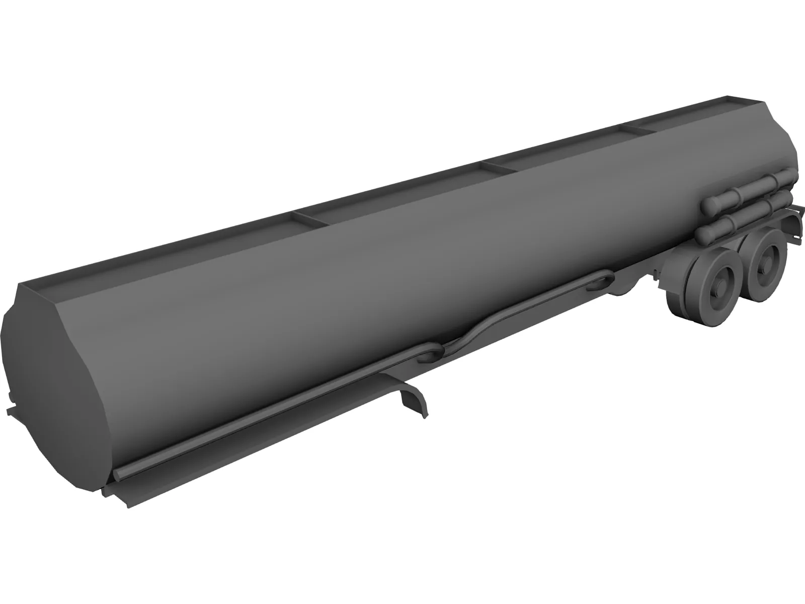 Trailer Tanker 3D Model main preview