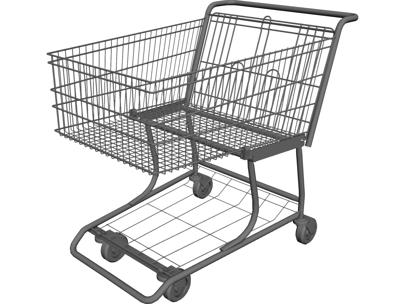 Shopping Cart 3D Model main preview
